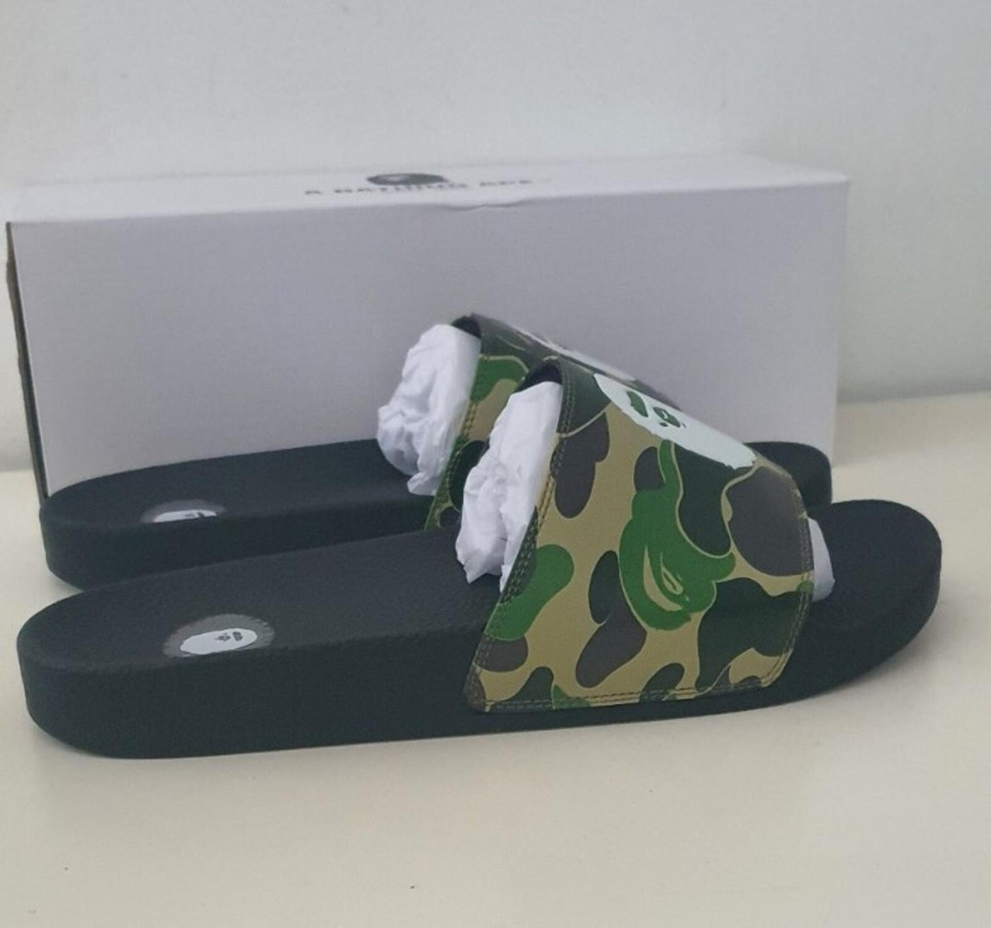 A BATHING APE APC Camo Slide Sandal slides UK 9.5 US 10 BAPE length 28 CM