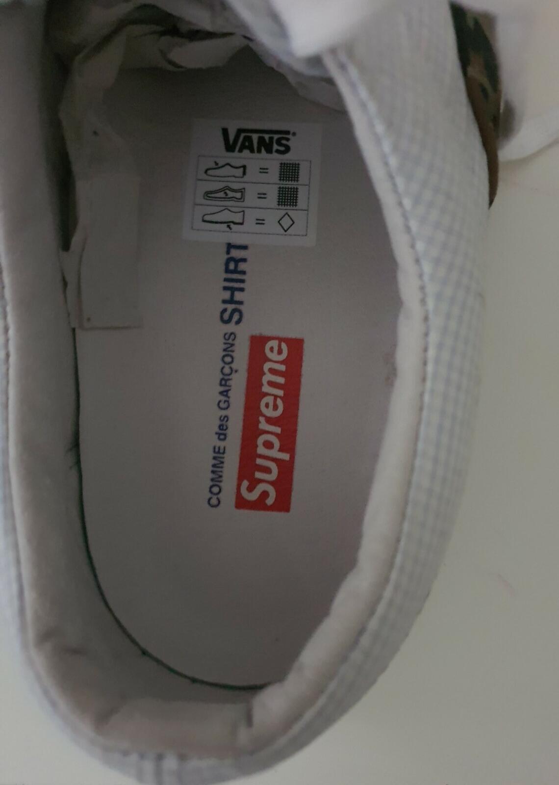 SS13 Supreme x Vans x Comme Des Garcons CDG Era Pro Talla US 8 UK 7 EU 40.5 oliva Rara