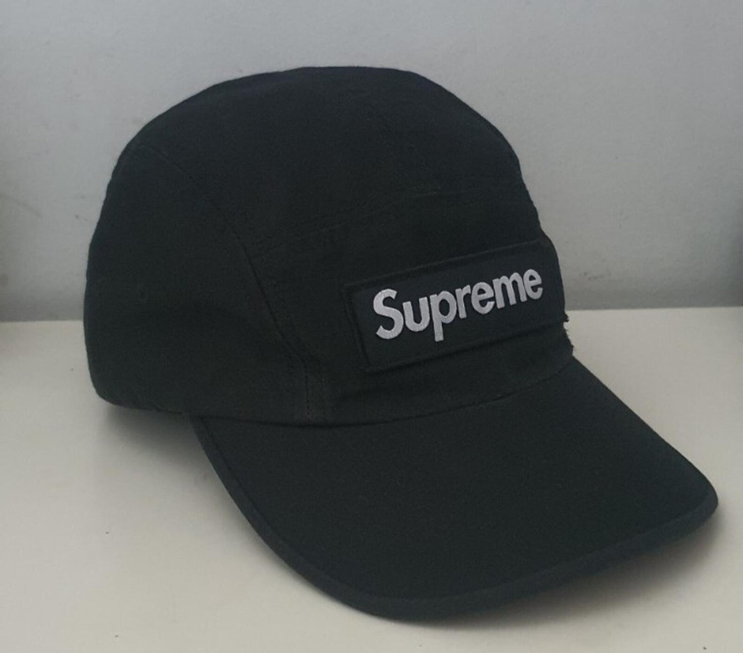 FW20 Supreme Military Camp Cap Hat Black Box Logo Made In USA