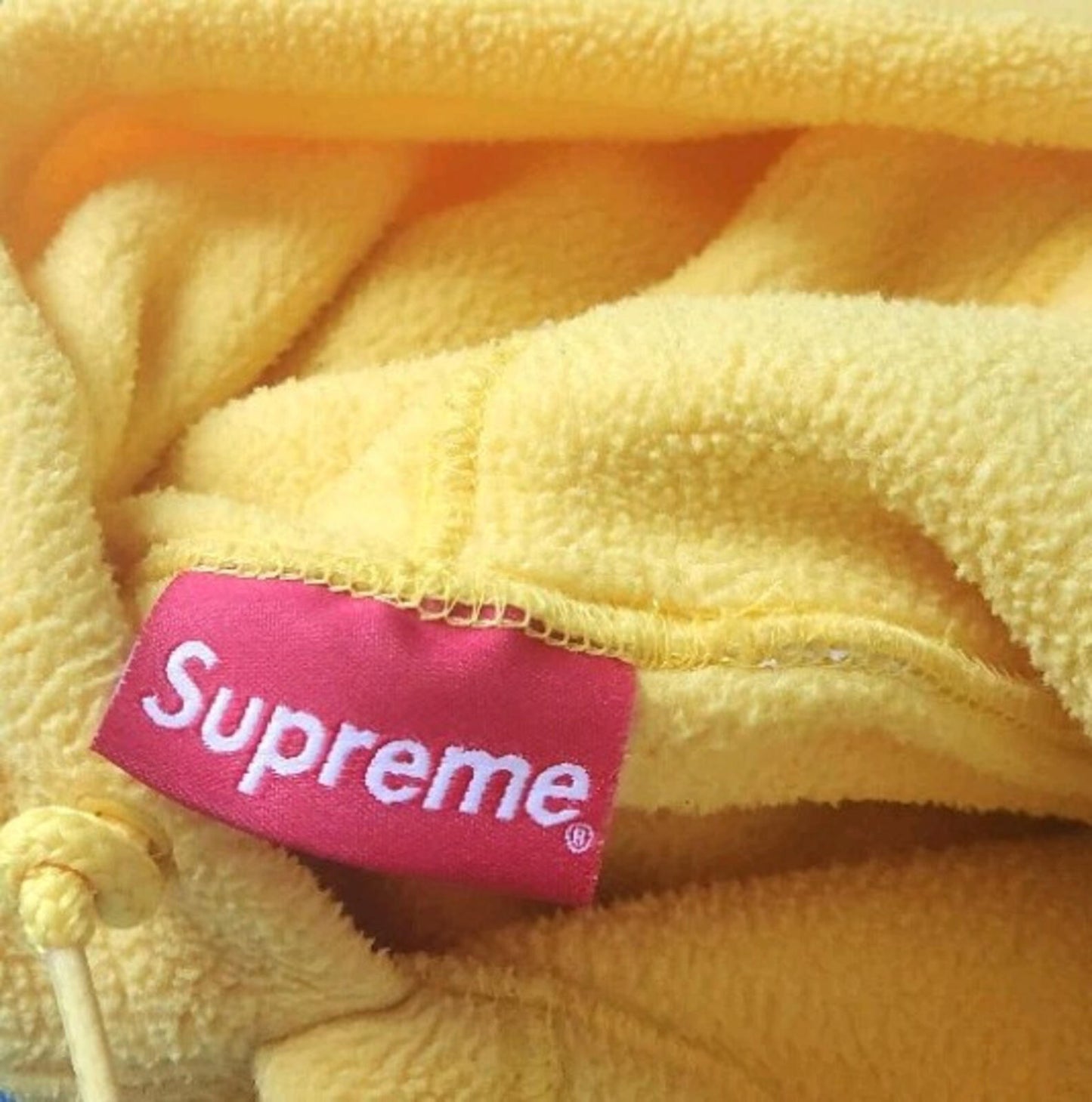 FW18 Supreme Polartec Hooded Sweatshirt Fleece Yellow M