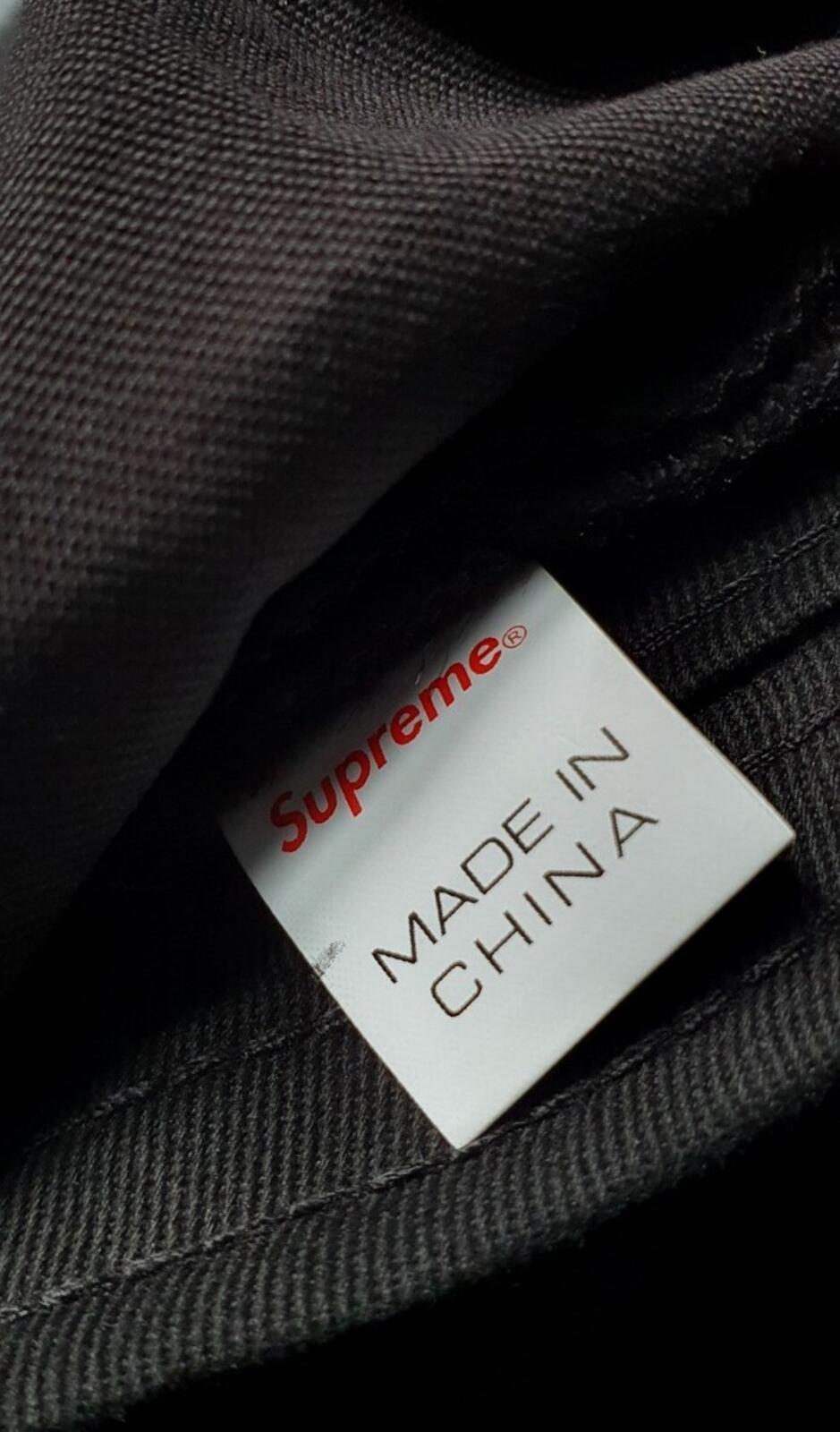 FW19 Supreme Earflap 6-Panel Kappe Schwarz Mütze Größe S/M Adler Neu
