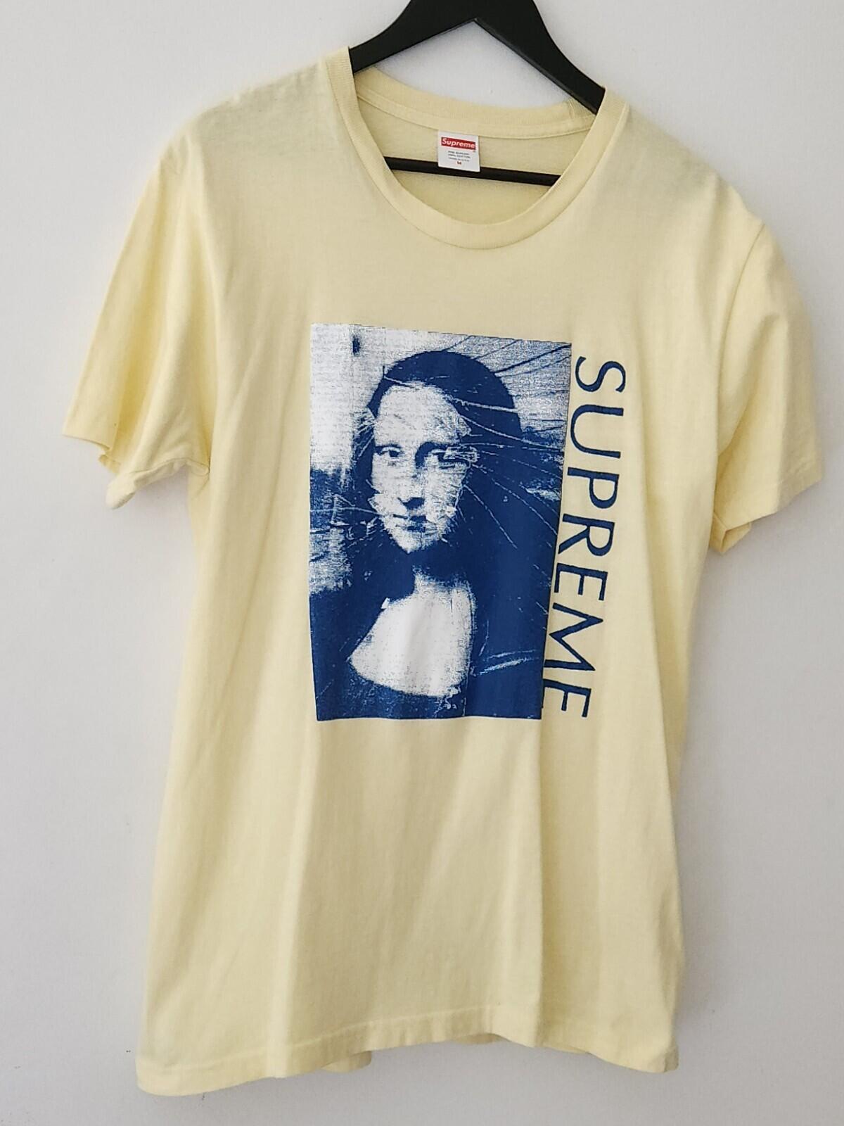SS18 Supreme Mona Lisa tee M medium palm yellow T-shirt