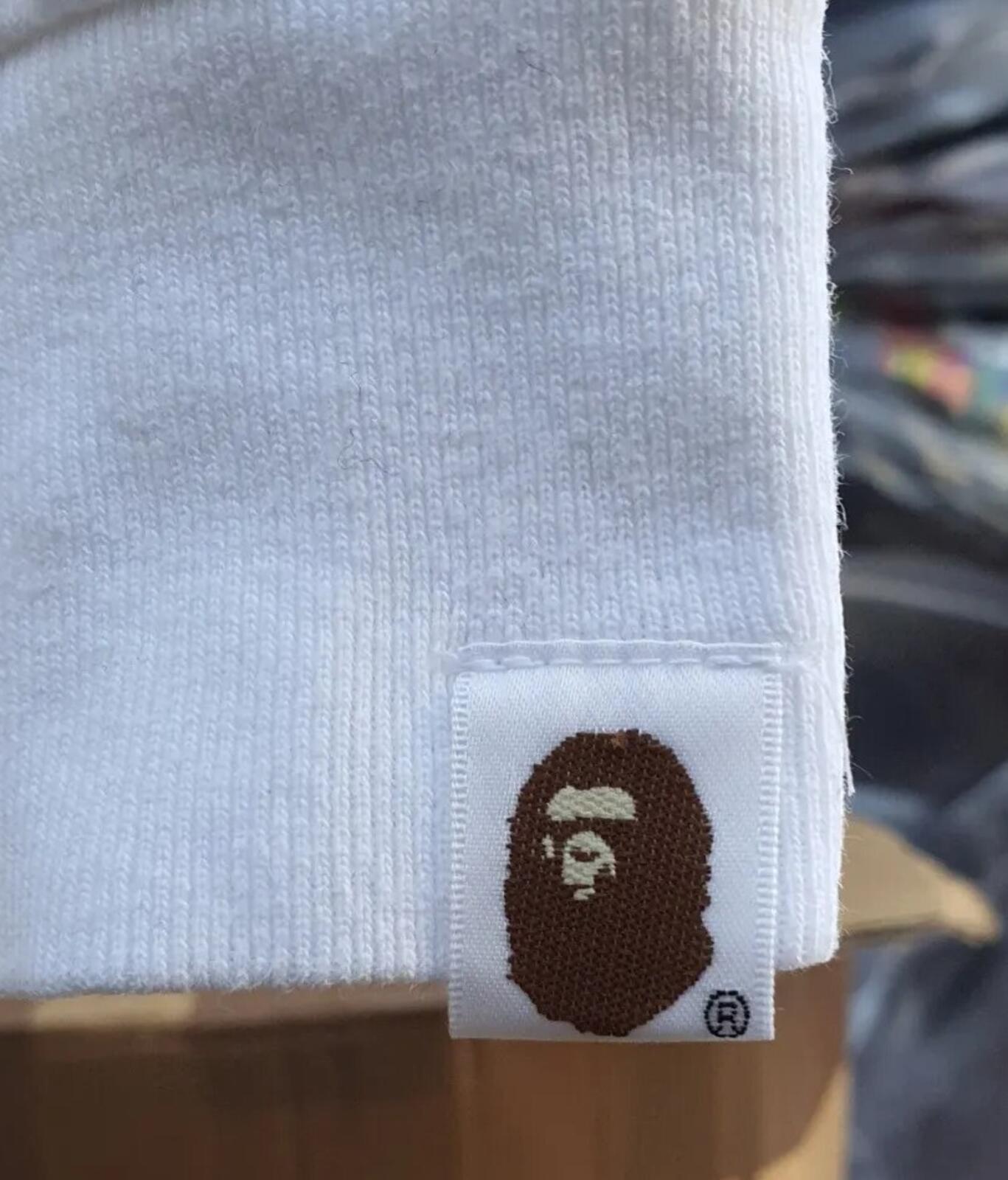 Camiseta de manga larga A BATHING APE Big Ape Head blanca talla M BAPE