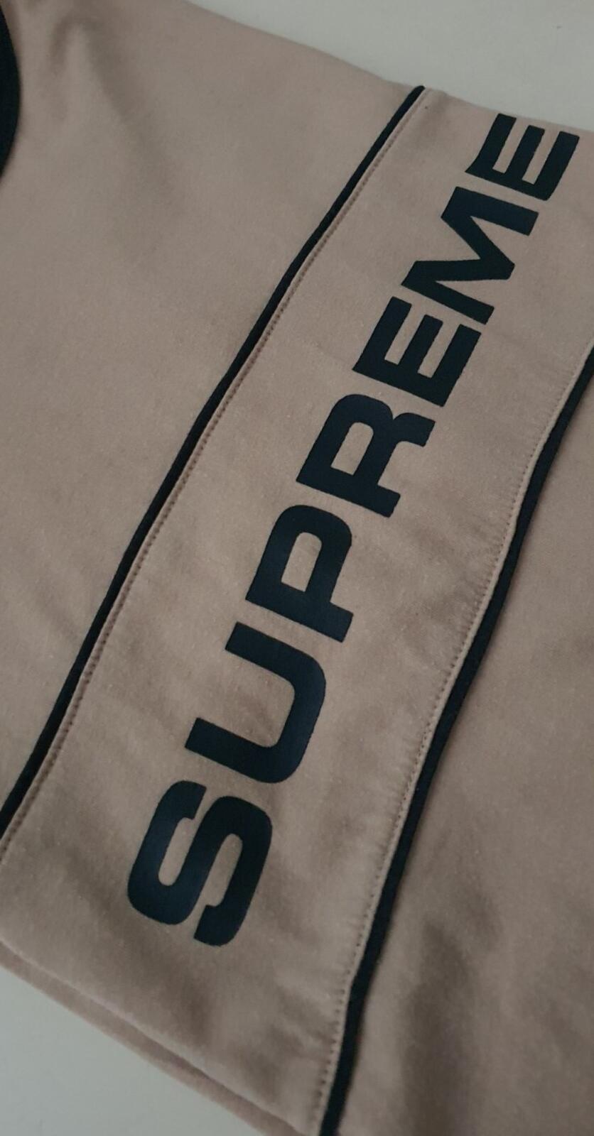 SS18 Supreme Team Ringer Tee size M medium tan T-shirt