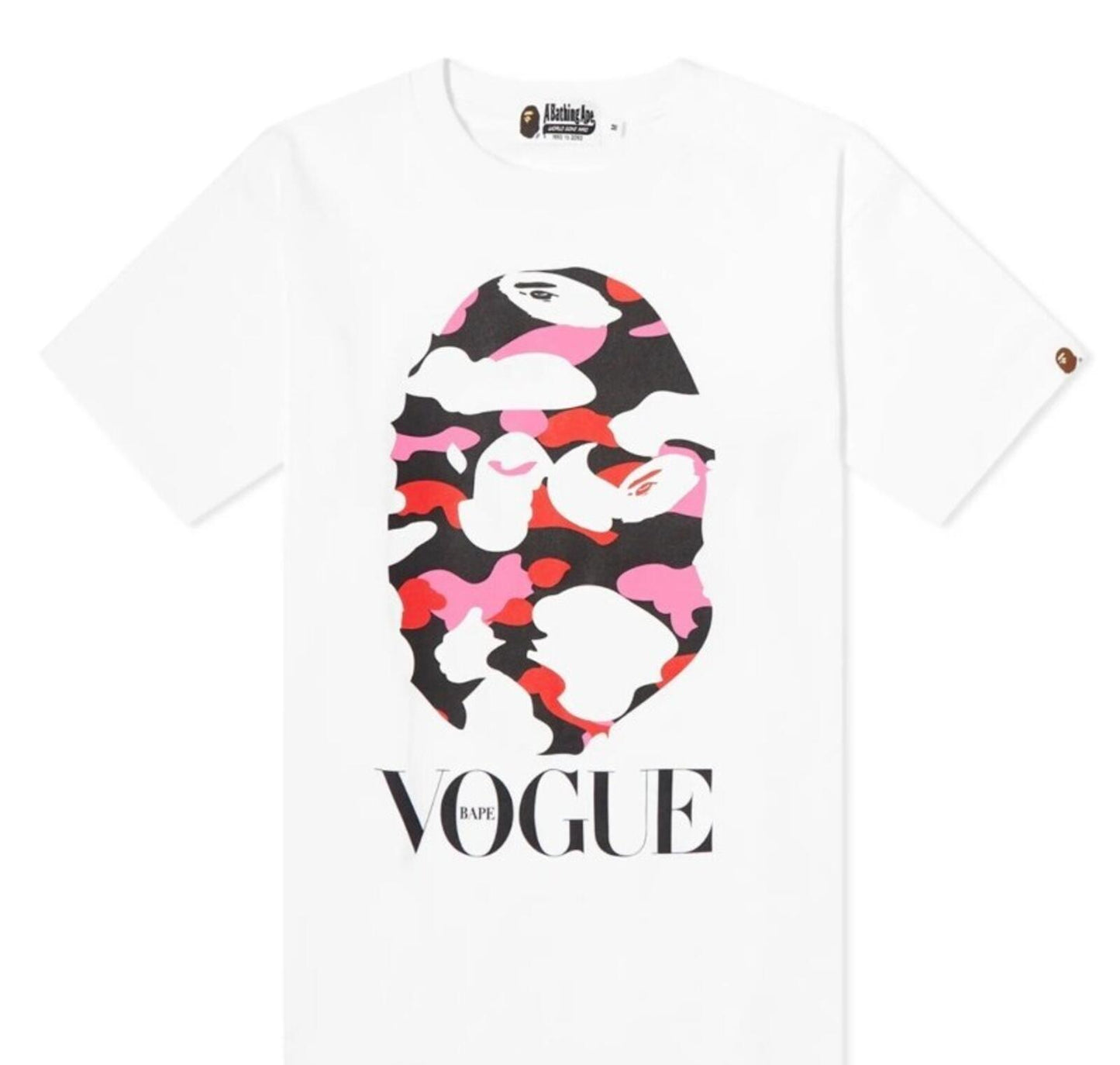 A Bathing Ape x Vogue 2 Ape Head Tee SS22 BAPE White Size XXL 2XL