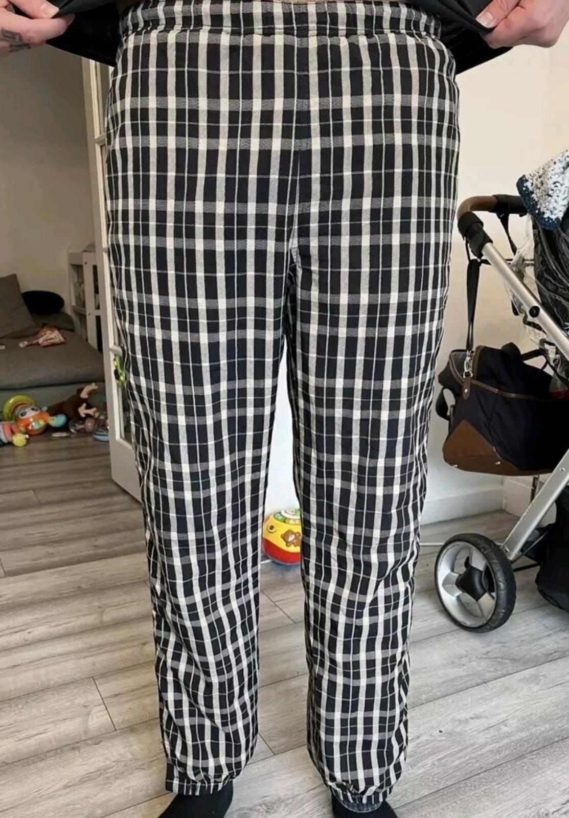 FW18 Supreme Nylon Plaid Track Pant Tan Trousers Size M Medium Nylon Pant