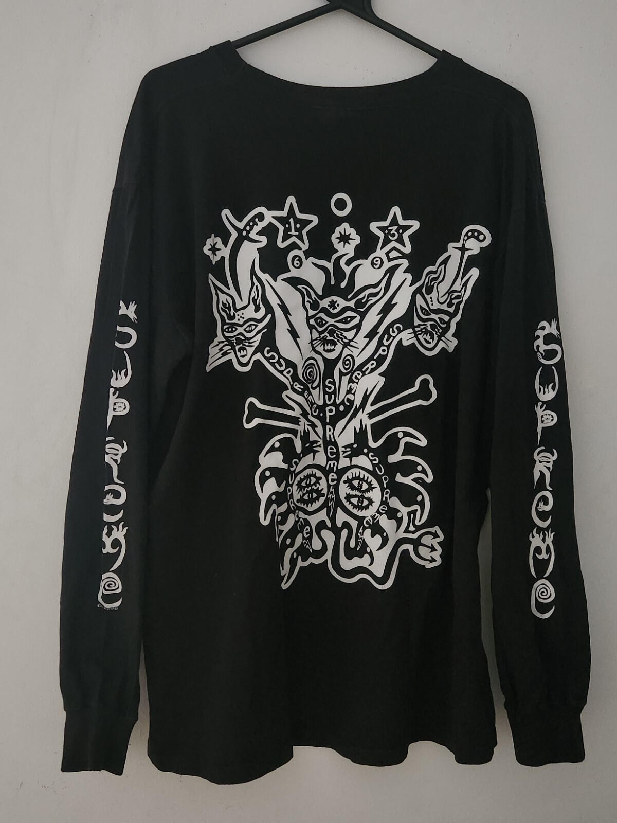 SS21 Supreme Clayton Patterson L/S Tee Black Size XL