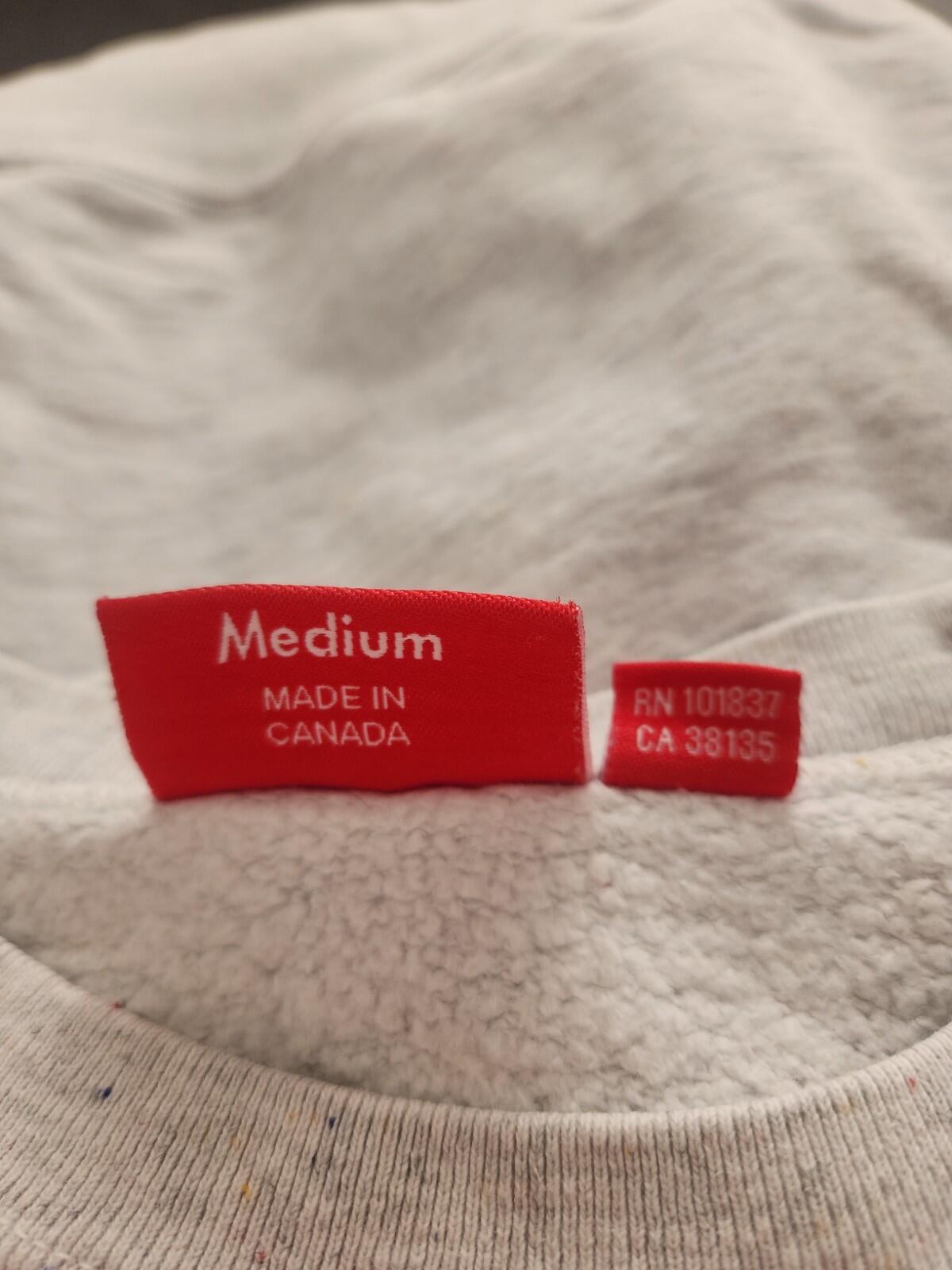 FW20 Supreme Small Box Crewneck  Heather Multi Sweatshirt Size M Medium Grey