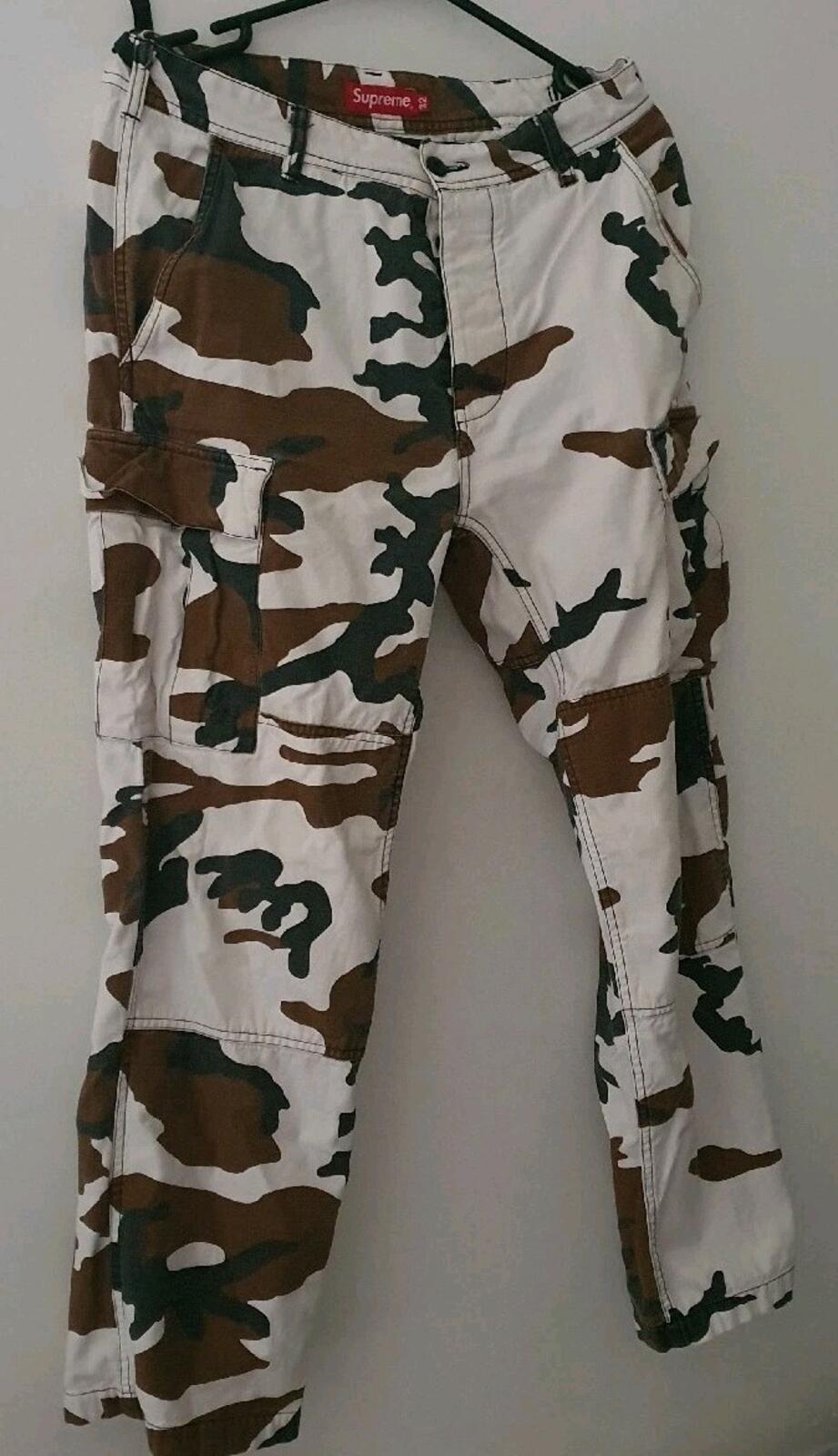 FW16 Supreme Cargo Pant Cow Camo Size 32