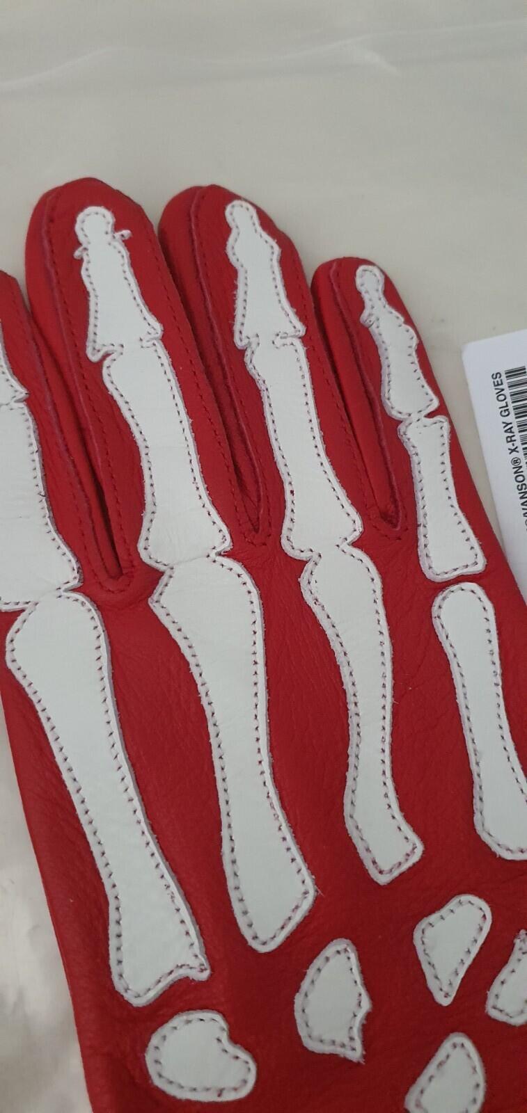 FW17 Supreme x Vanson Leather X-Ray gloves red size L large New