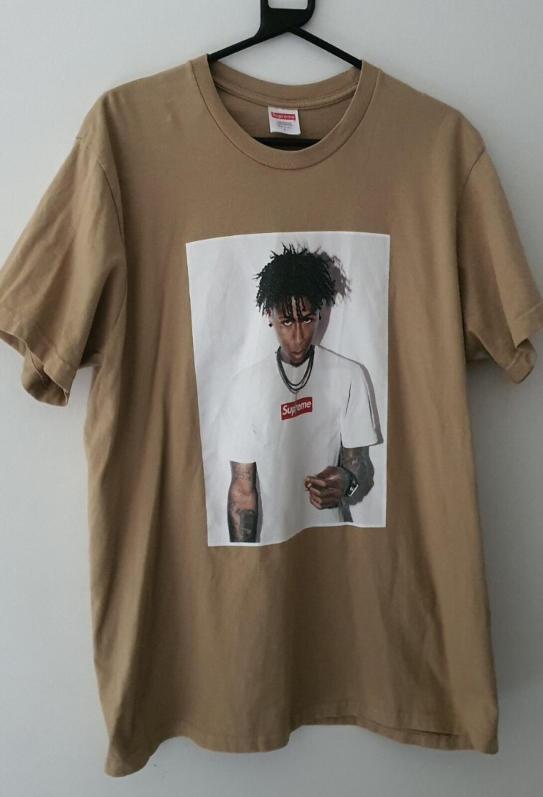 FW23 Supreme NBA Youngboy Photo Tee size L Large Khaki T-shirt Tan