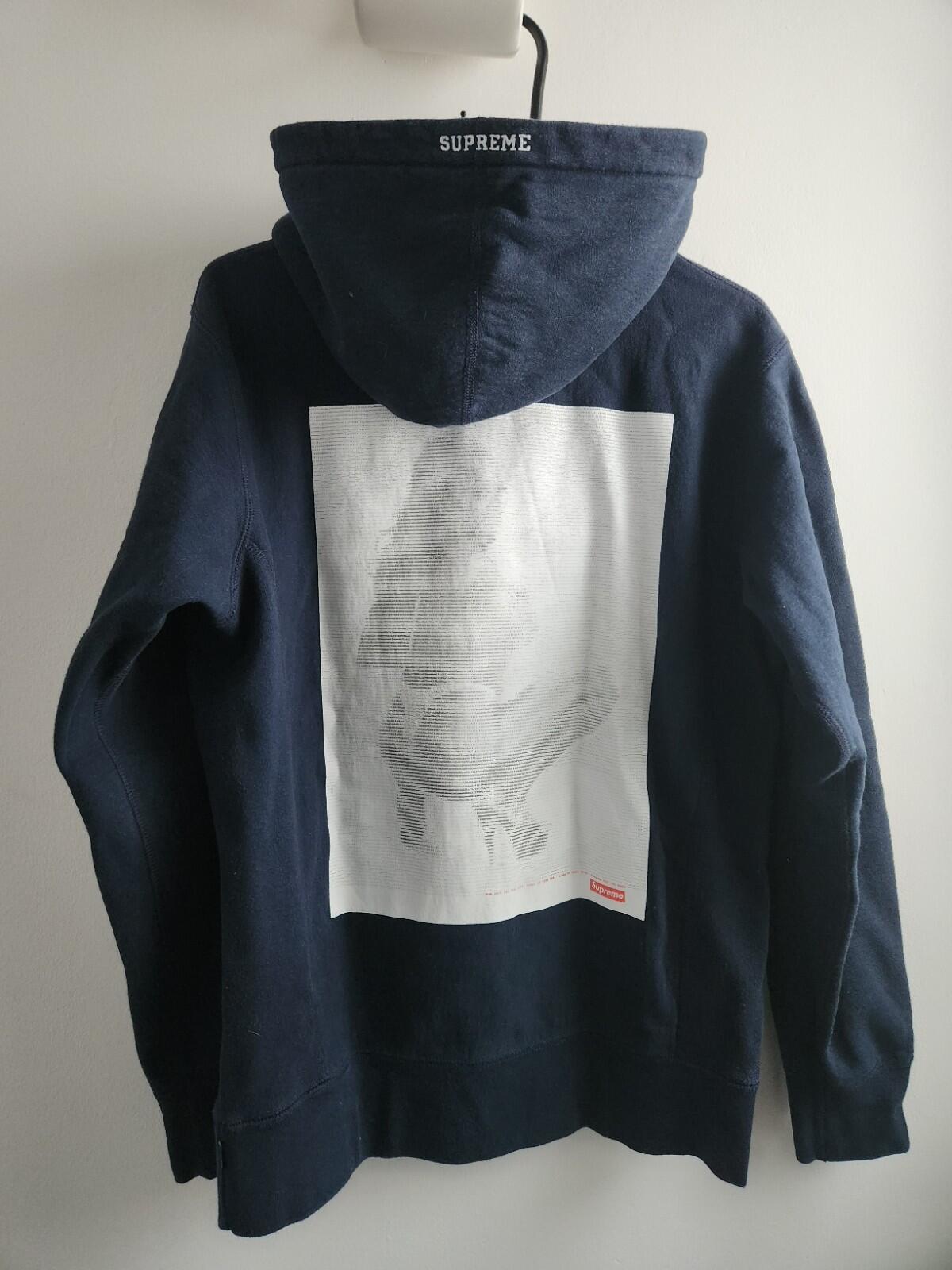 SS17 Supreme Digi Hooded Sweatshirt Navy Größe M