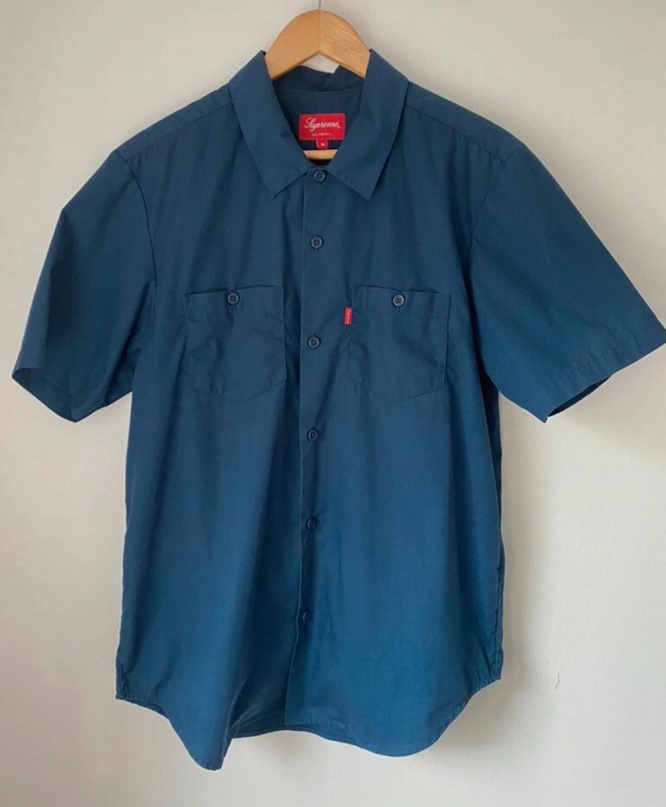 SS16 Supreme Virgin Mary Work S/S Shirt Blue Size M