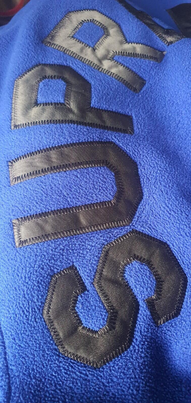 FW14 Supreme Polartec Varsity Jacket Blue Size L