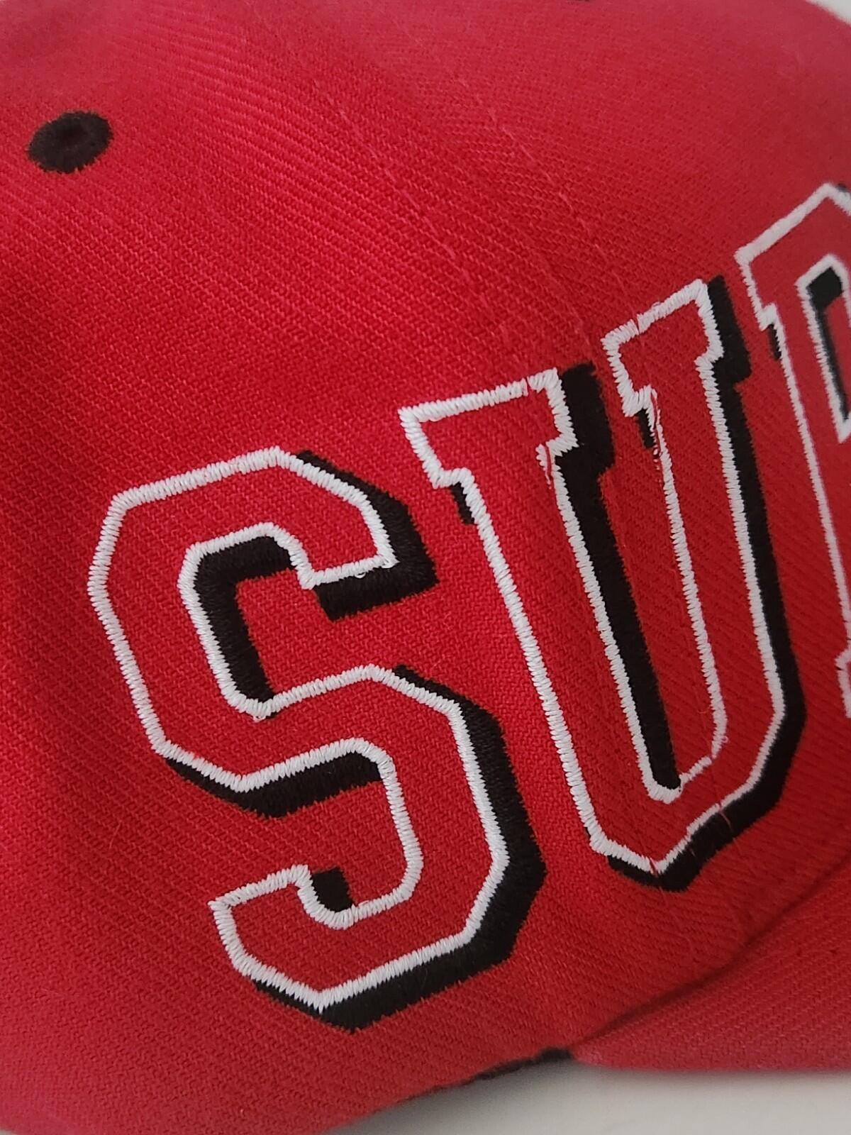 FW13 Supreme Banner 5-Panel Red Cap Großes Logo Vintage Mütze ASAP ROCKY Selten 2013
