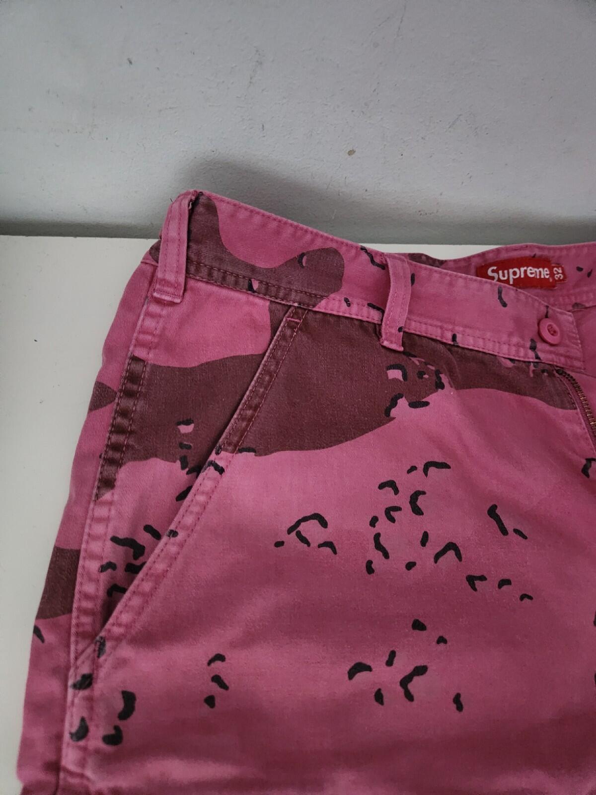 SS21 Supreme overdyed Camo Cargo Short Pink Size 32 Large