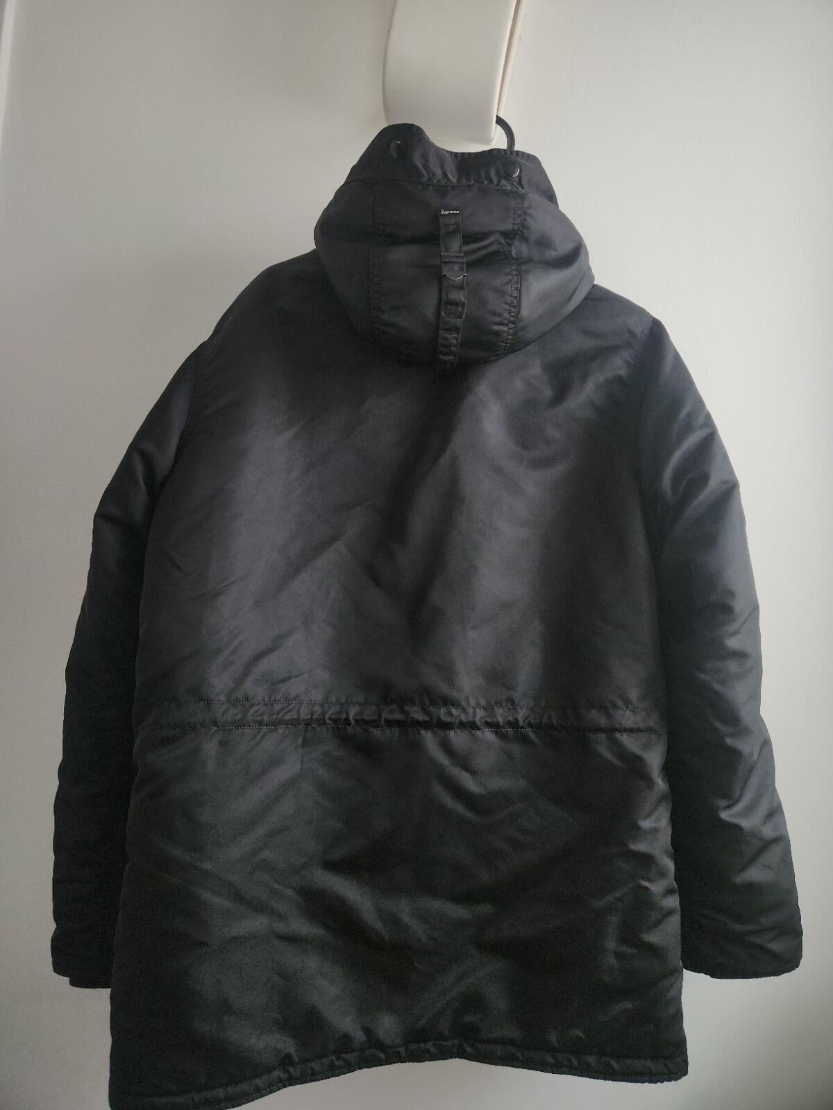FW16 Supreme Arc Logo N-3B Parka M Medium Black Coat Bomber Jacket Justin Bieber