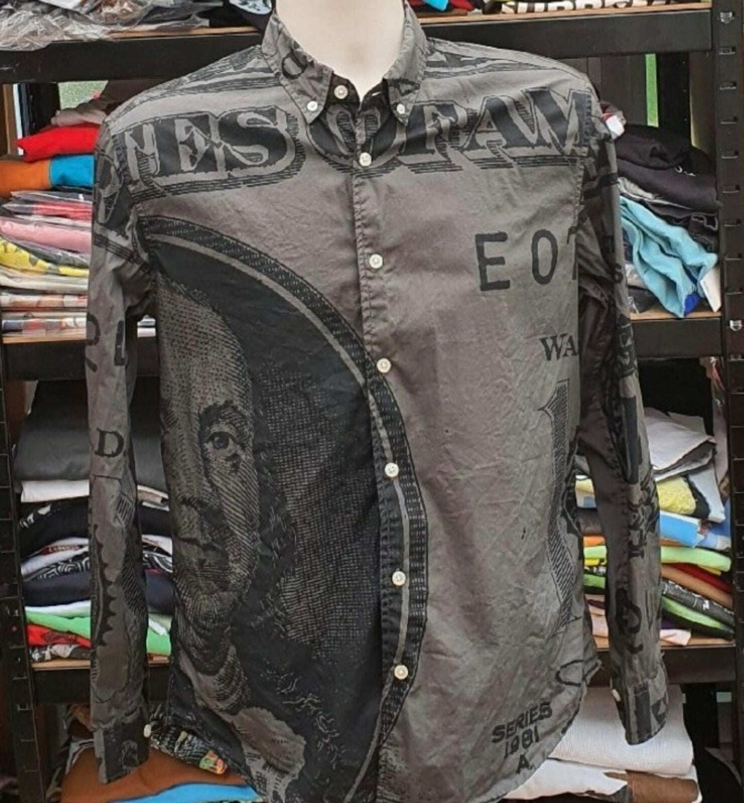 FW13 Supreme Franklin Hemd Größe S Schwarz