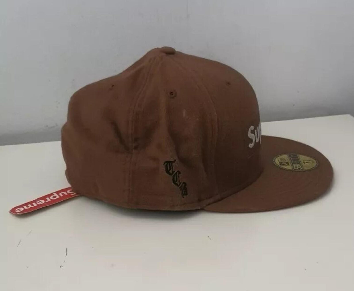 FW11 Supreme Loro Piana Box Logo New Era Hat Wool Brown Size 7 1/2