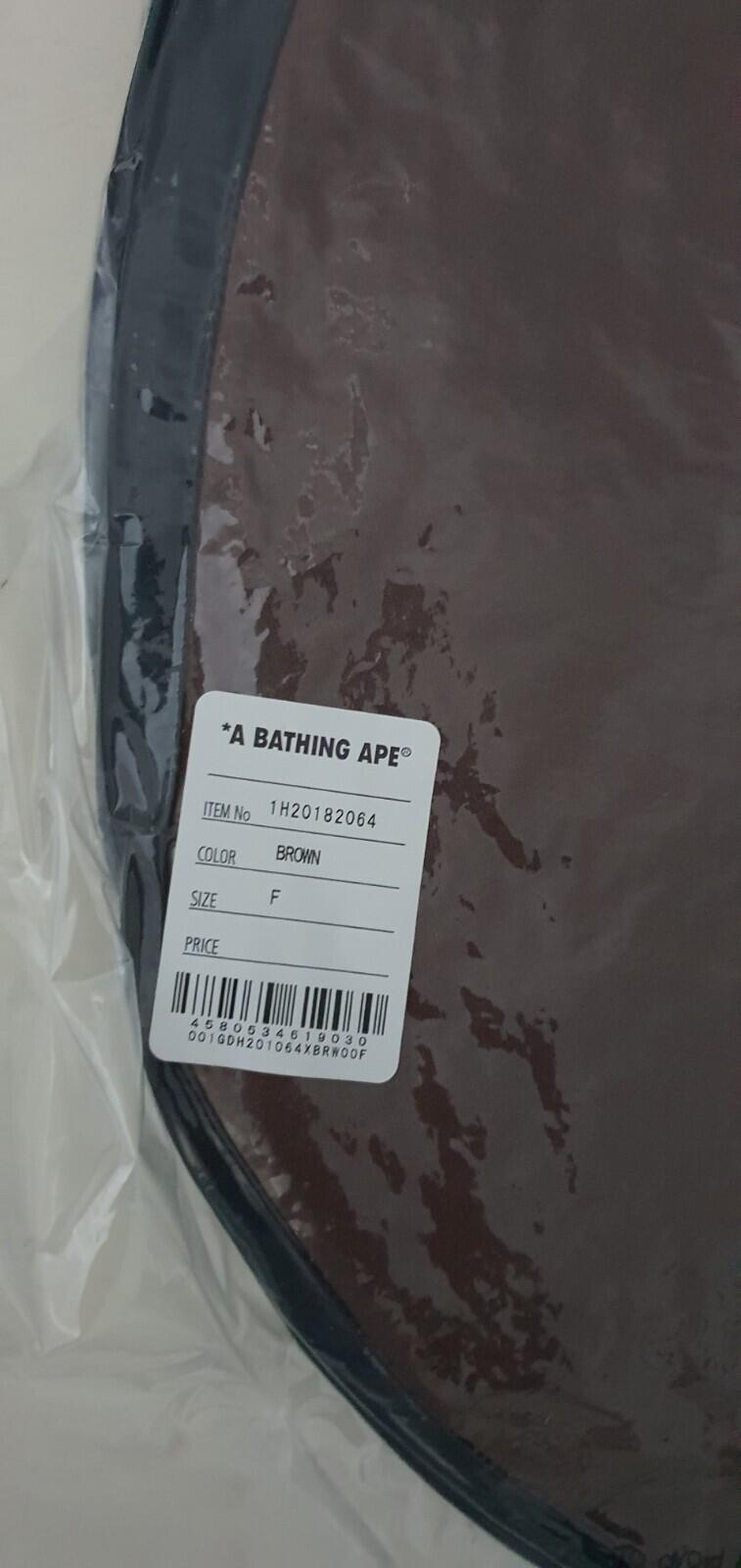 A BATHING APE ape head cushion Pillow brown 46 cm x 36 cm cotton BAPE Accessory