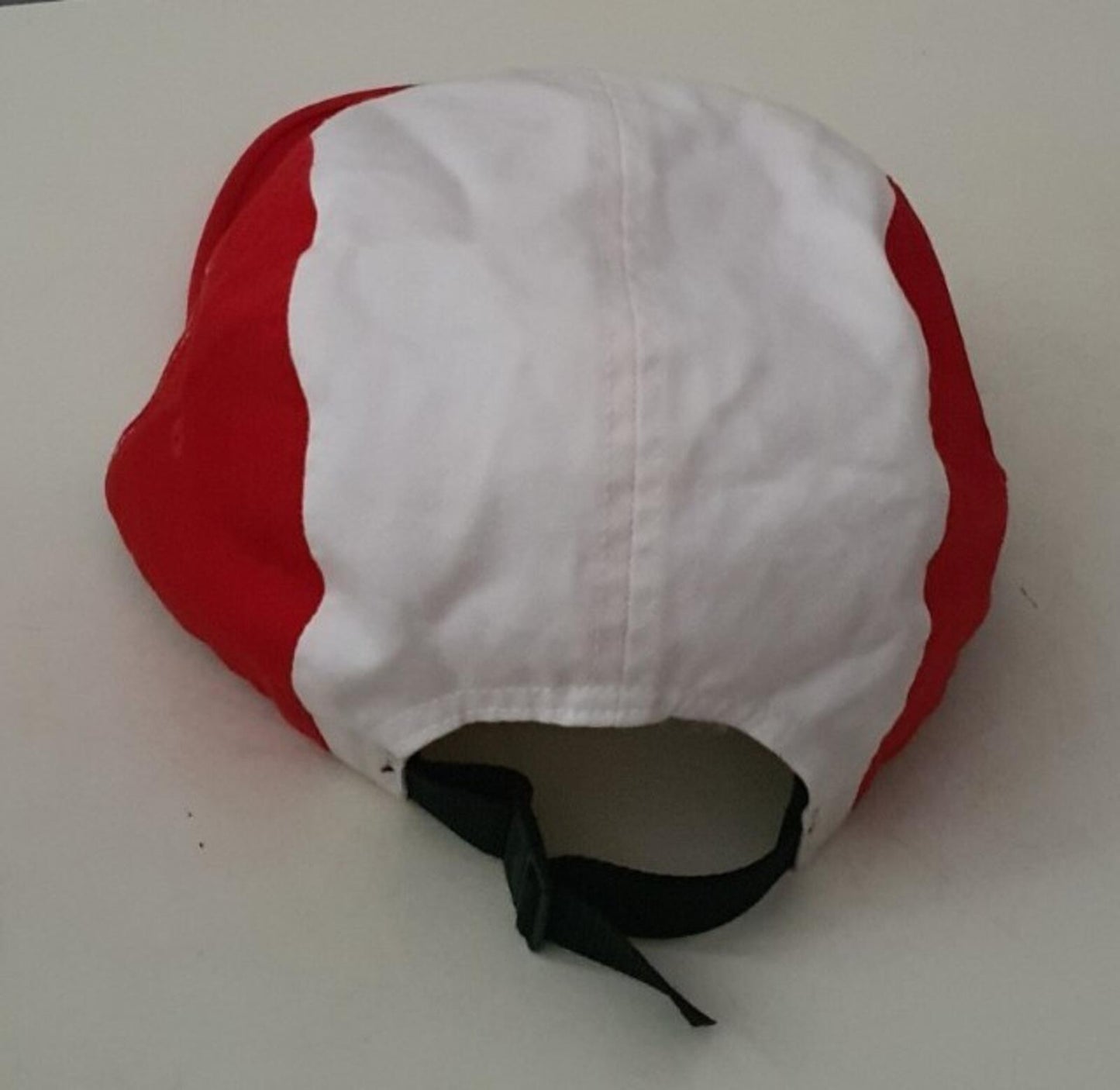 FW18 Supreme Contrast Panel camp cap red white hat box logo