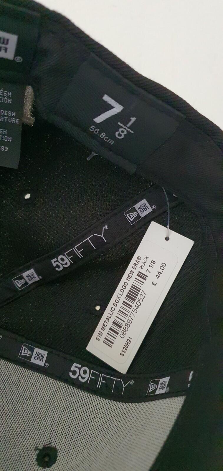 SS20 Supreme $1M box logo New Era size 7 1/8 black cap hat New with tag