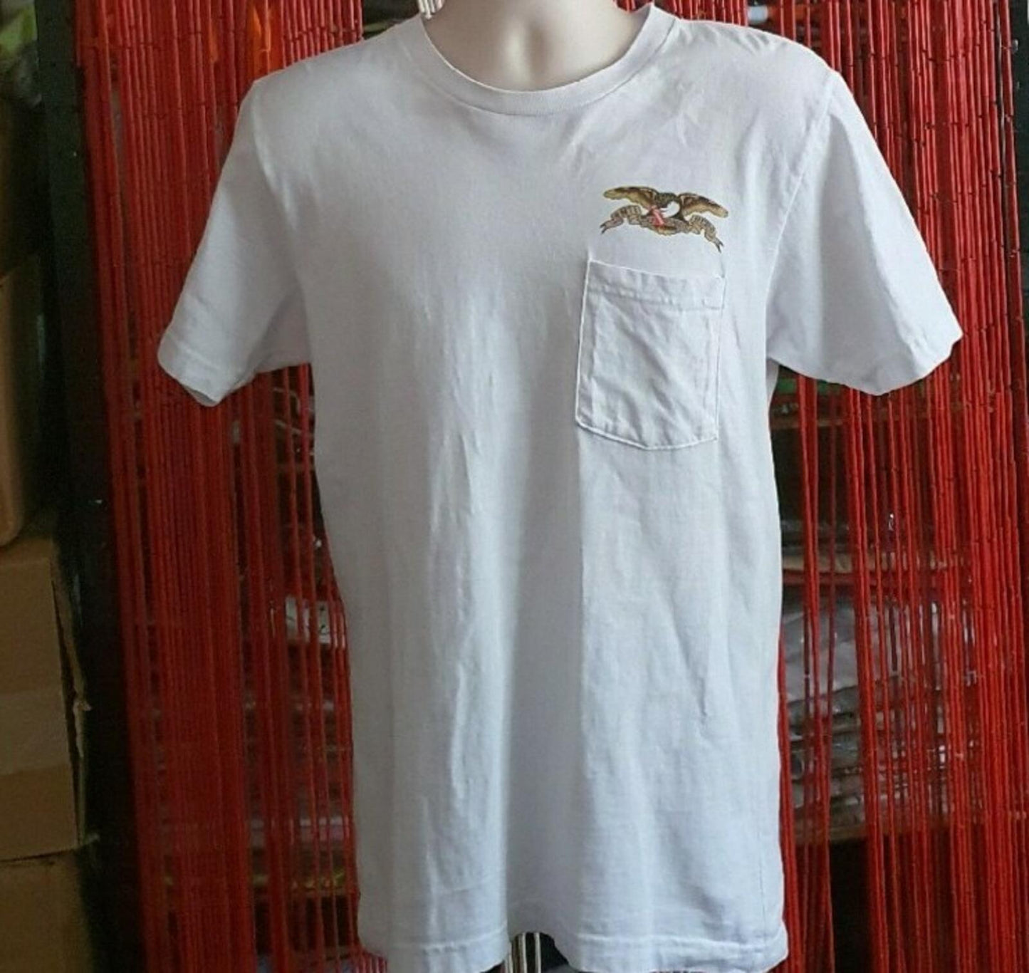 SS16 Supreme x Anti Hero Eagle Pocket Tee White Size M