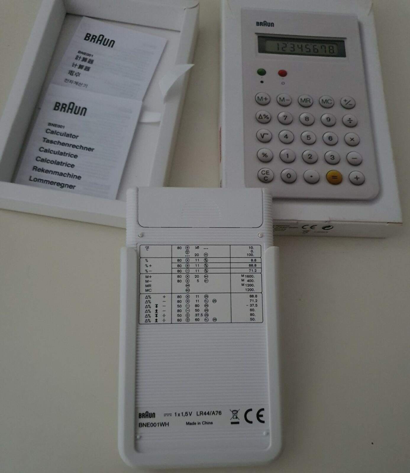 FW15 Supreme x Braun Et66 white calculator with protective slide cover Accessory