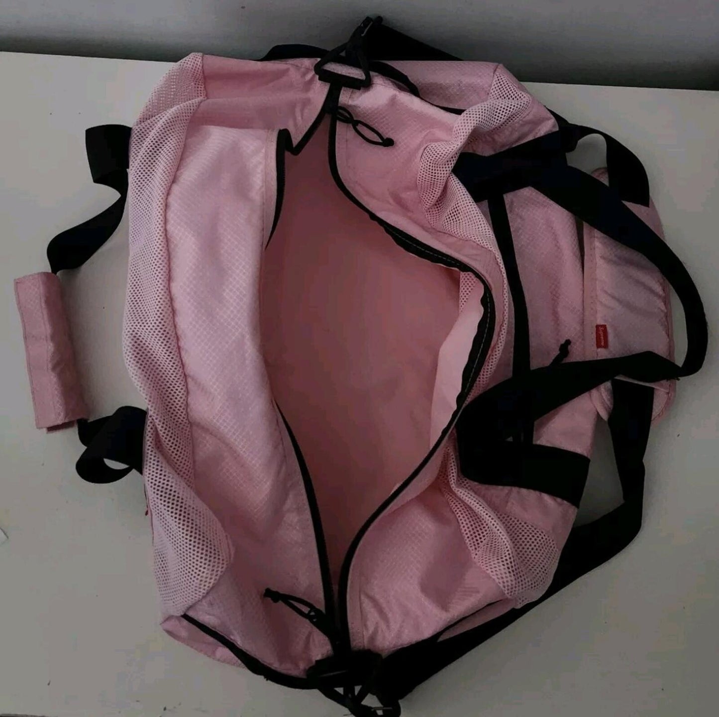 SS22 Supreme duffle bag Pink Duffel Handbag Water Resistant Cordura Nylon