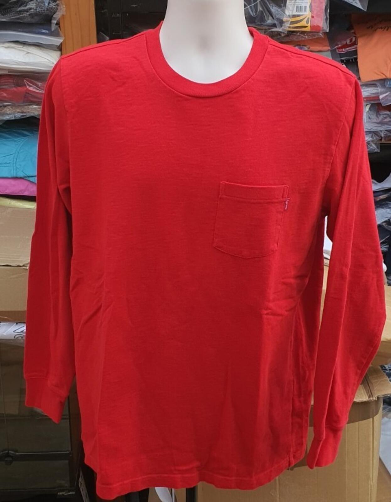 FW19 Supreme L/S Pocket Tee Red Size L