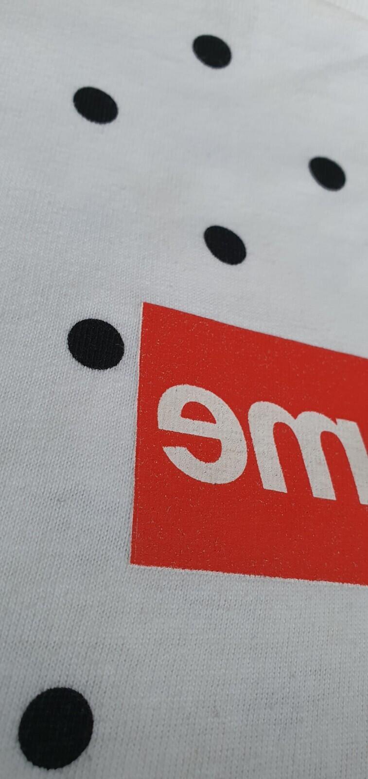 SS12 Supreme Comme Des Garcons CDG Box Logo Polka Dot Tee white T-shirt Vintage