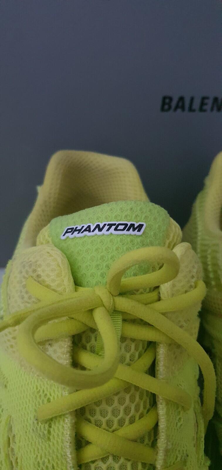 £525 BALENCIAGA Phantom Sneaker Lime And Black UK 10 US 11 EUR 44 trainers Mesh