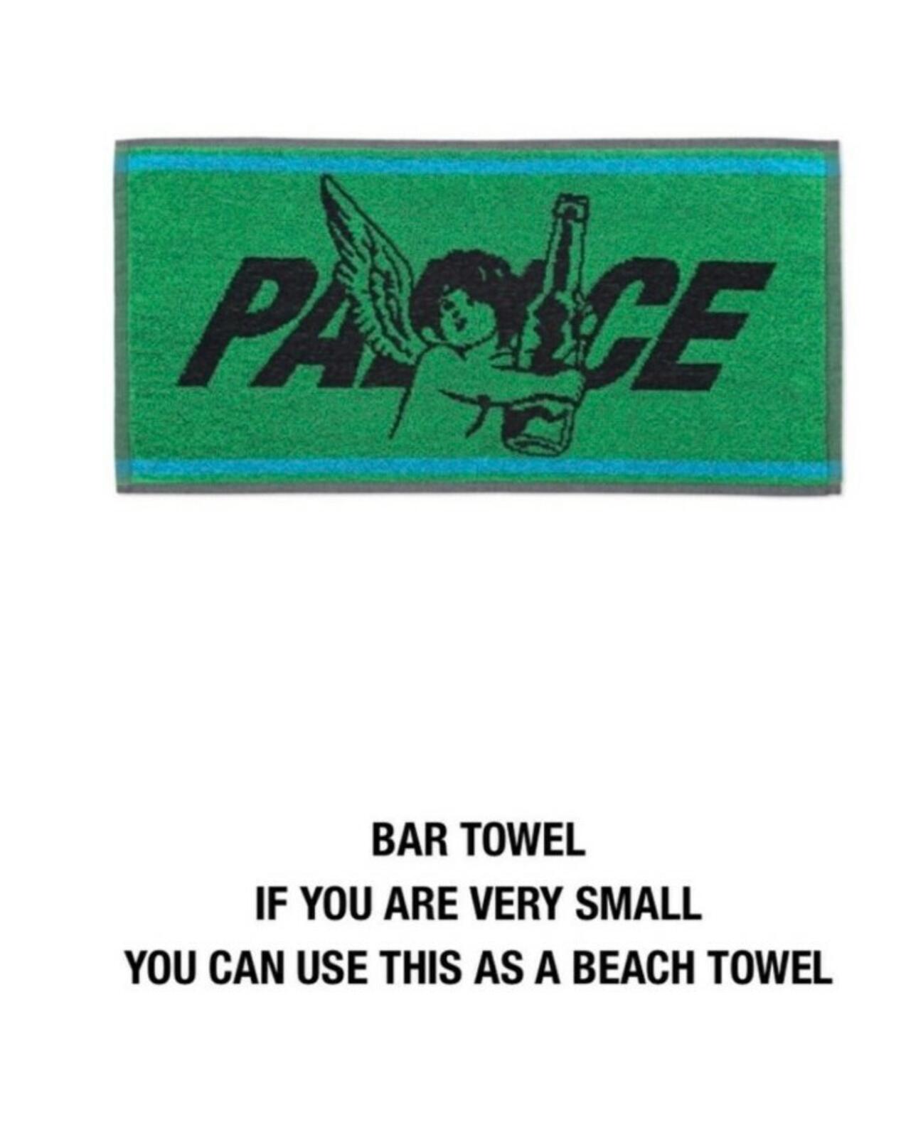 AW17 Palace Bar towel verde toalla de mano Accesorio