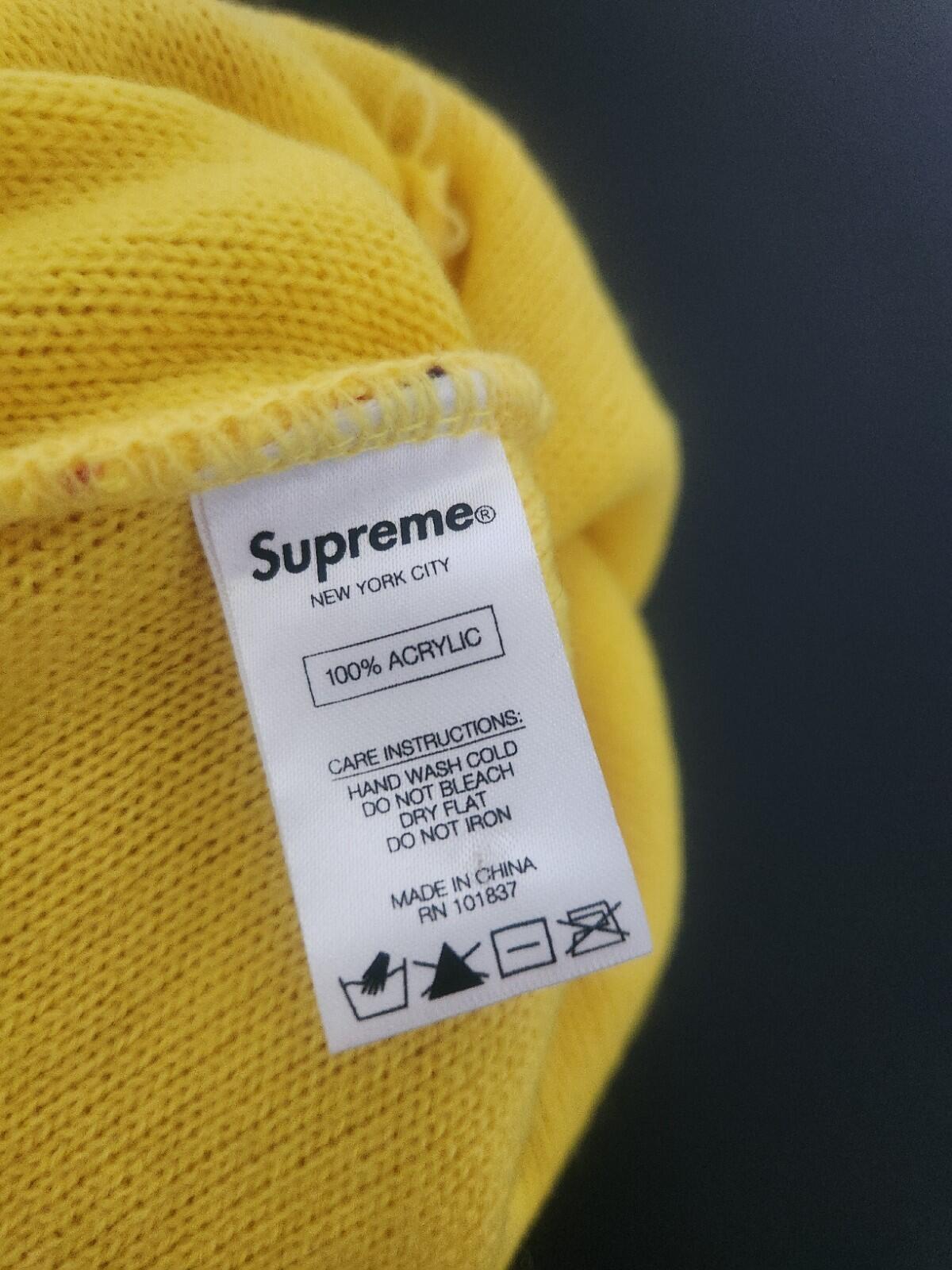 FW15 Supreme Citrus Beanie Yellow Hat Vintage 2015