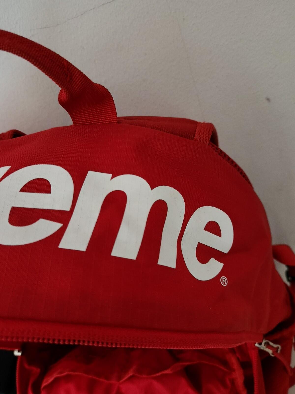 SS16 Supreme red backpack box logo Bag Rare Cordura Fabric