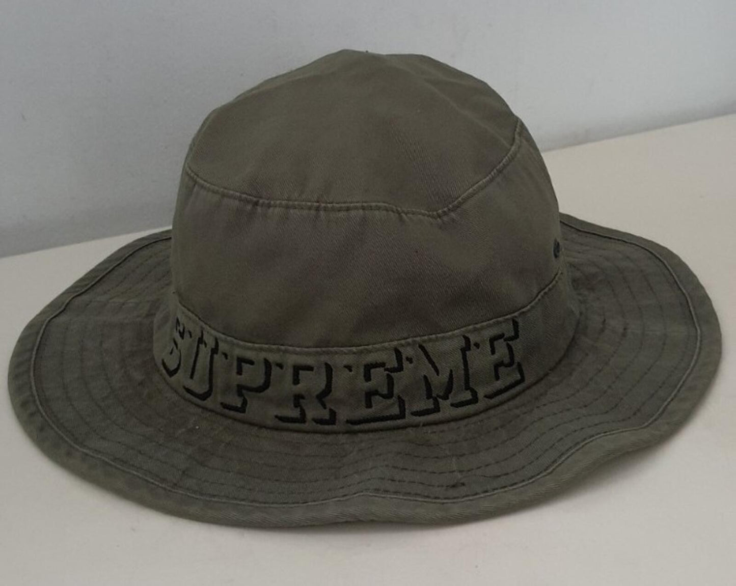 SS15 Supreme Twill boonie Hat Olive Size S / M