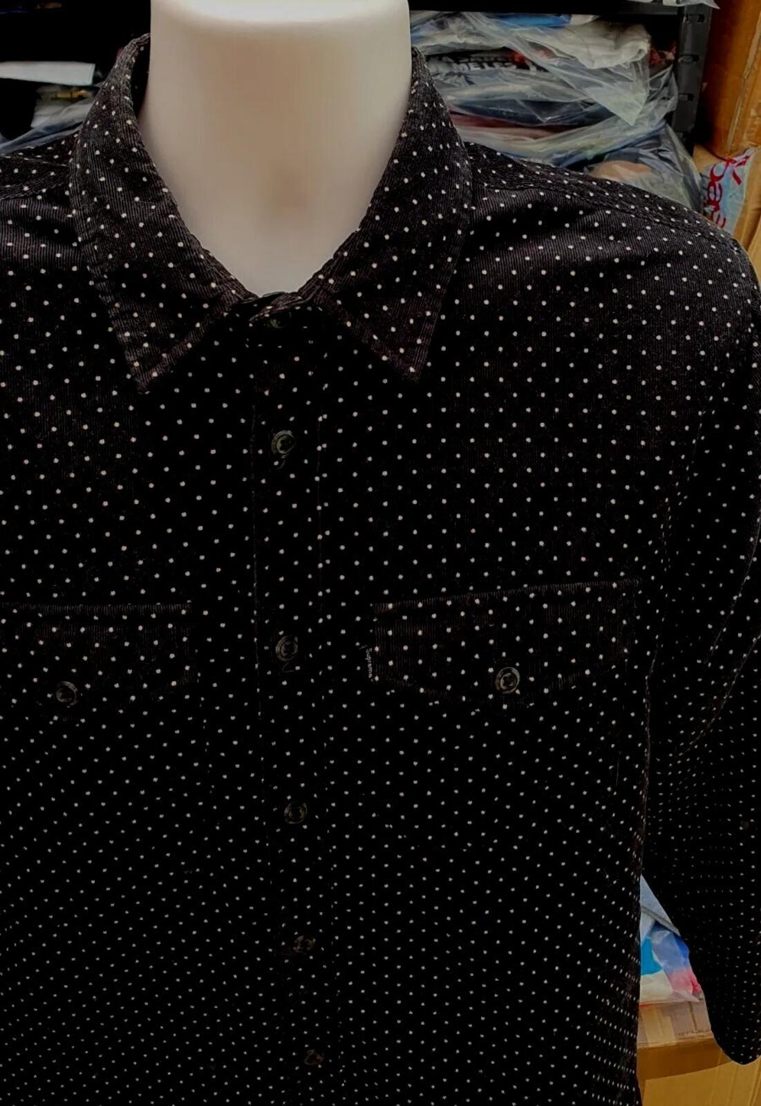 FW13 Supreme Corduroy Polka Dot Gestepptes Hemd Schwarz Größe M