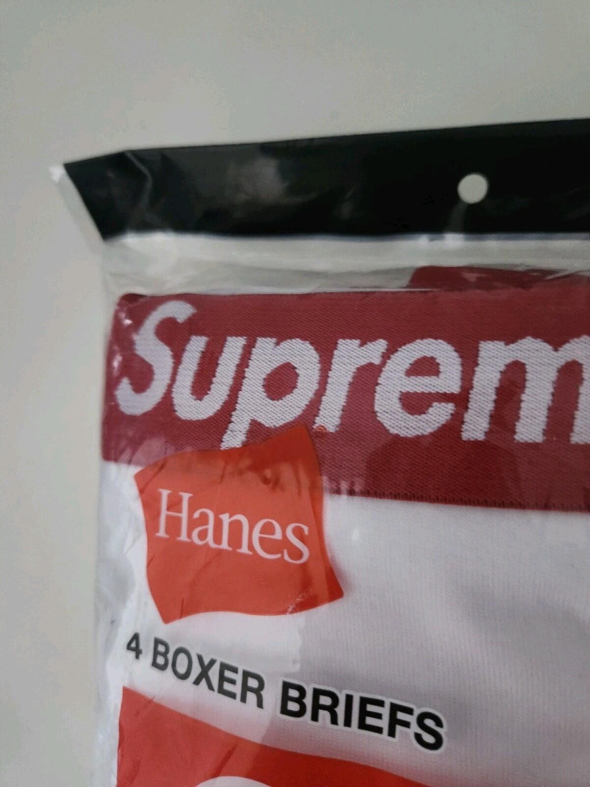 FW24 Supreme Hanes boxer briefs (4 pack) White Underwear Size S Small New Shorts