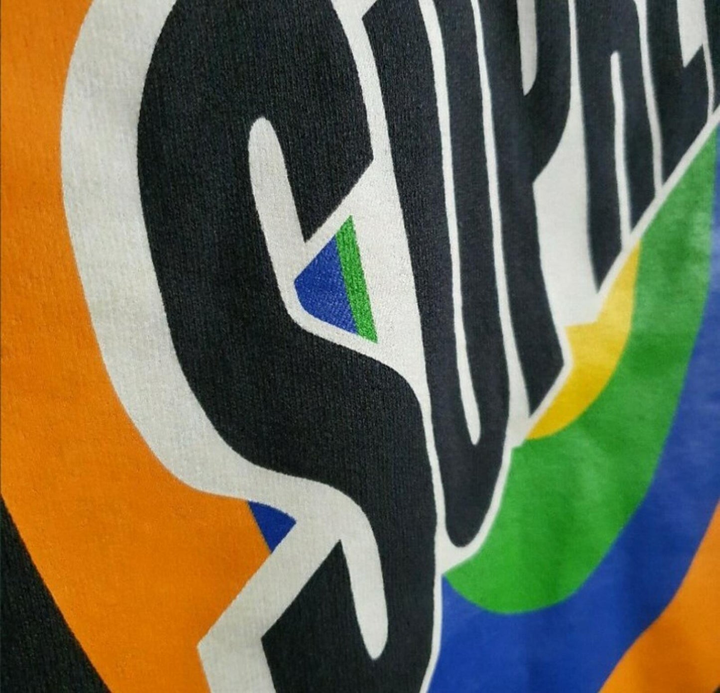 SS16 Supreme Spin Logo Crewneck Navy Size L