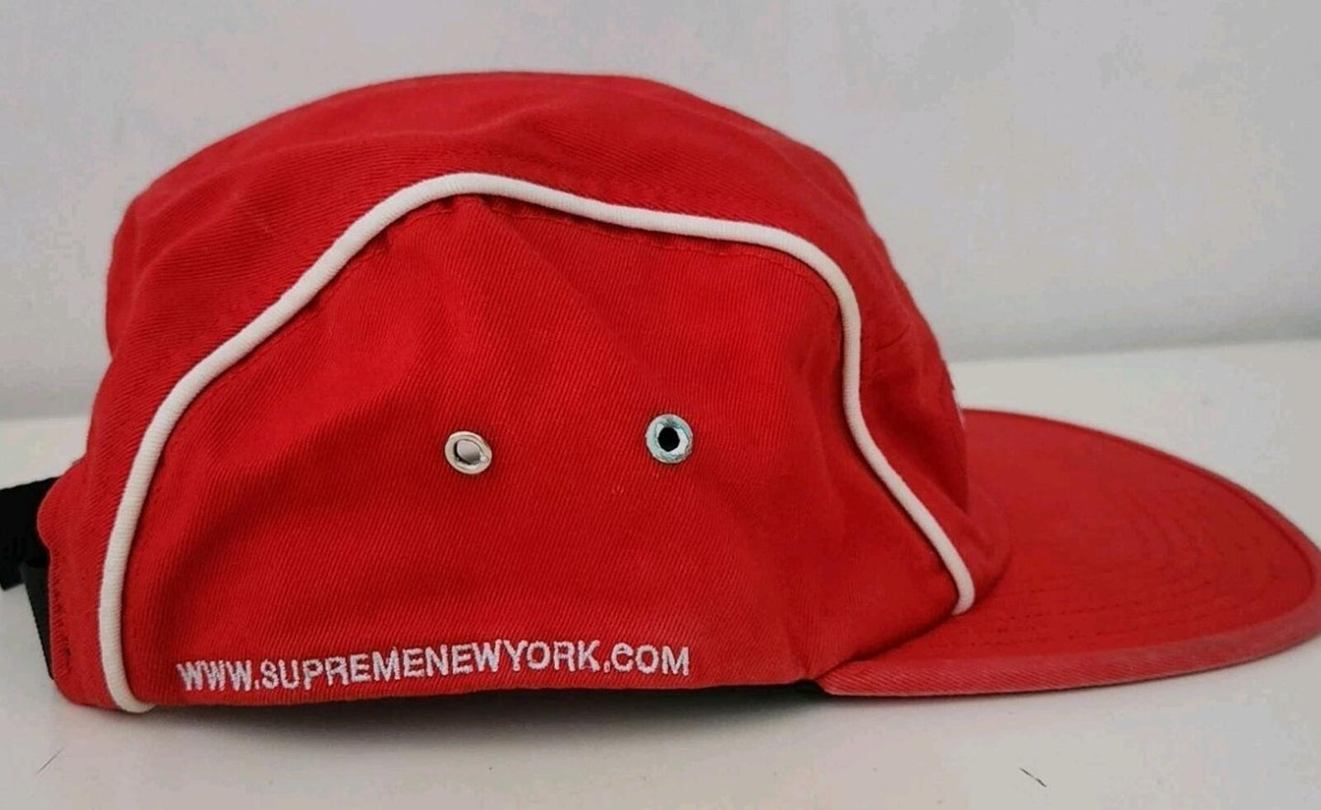 FW18 Supreme Piping Camp Cap Red