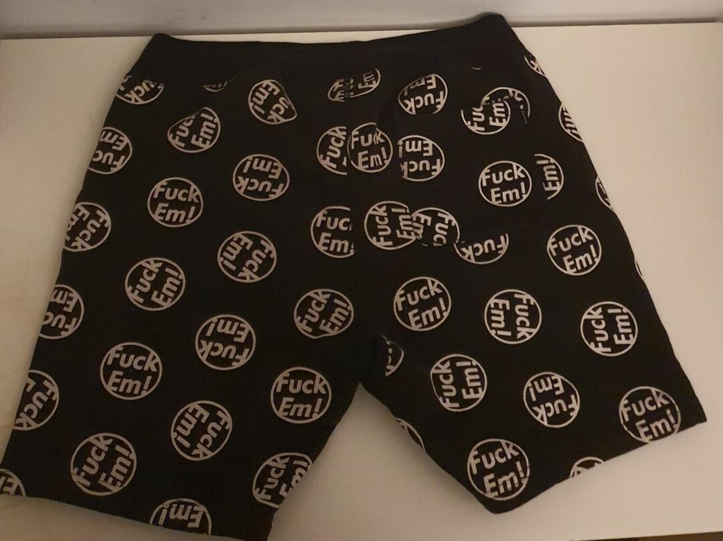 FW14 Supreme F UCK EM! Sweatshort Black Size M