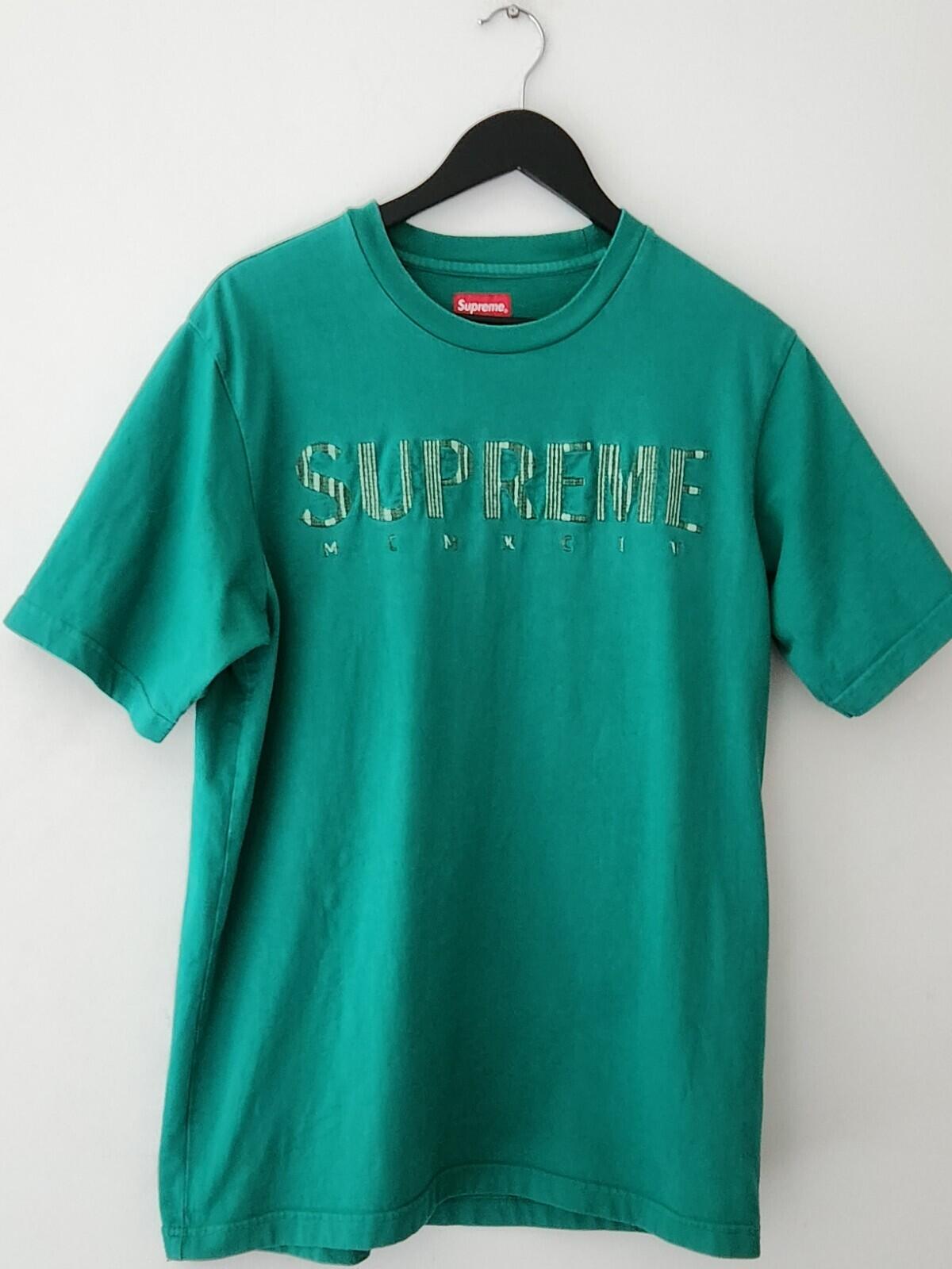 SS19 Supreme Gradient Logo tee M medium green t-shirt