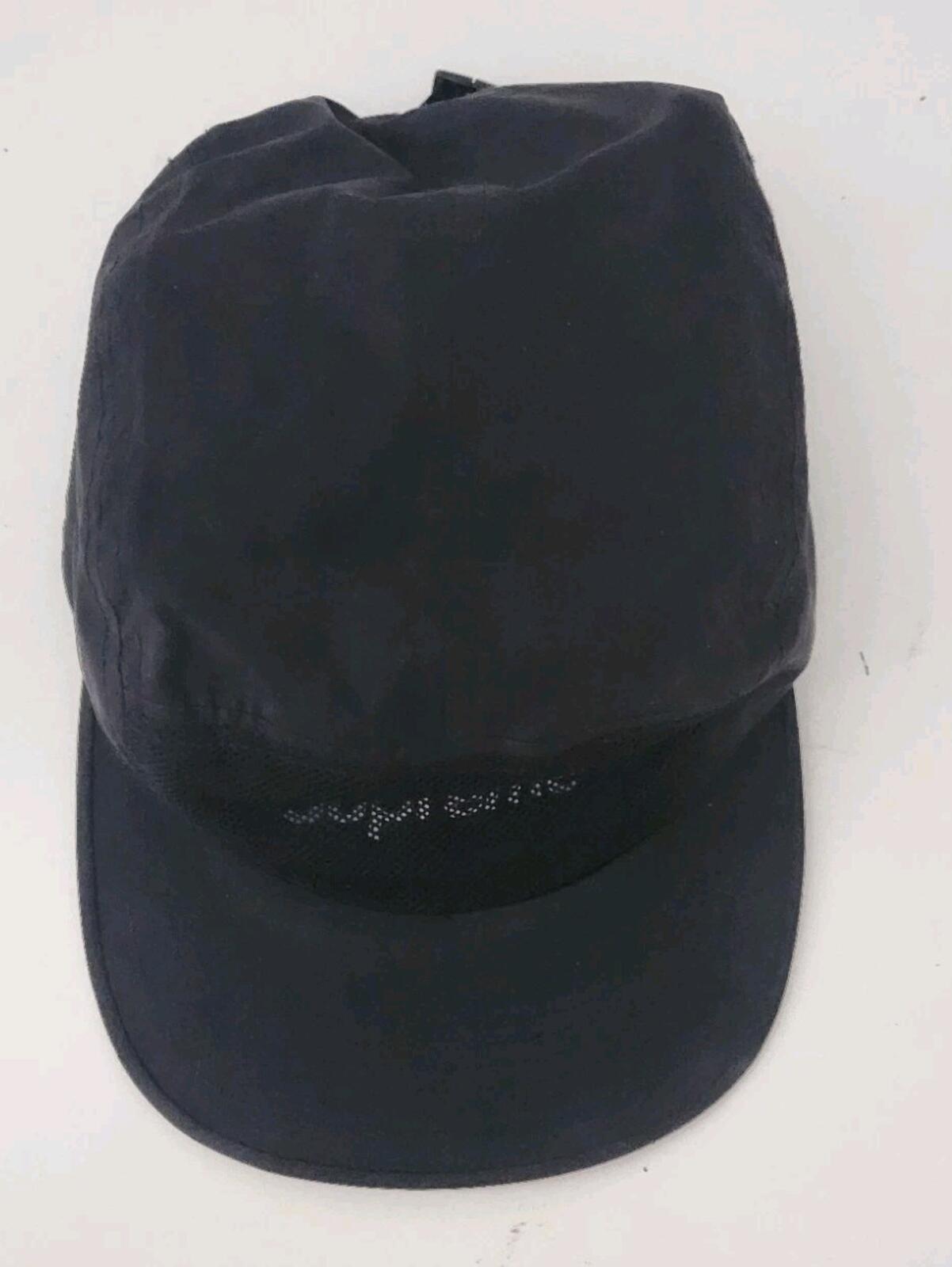 SS17 Supreme Front Panel Mesh Camp Cap Black Hat Box logo