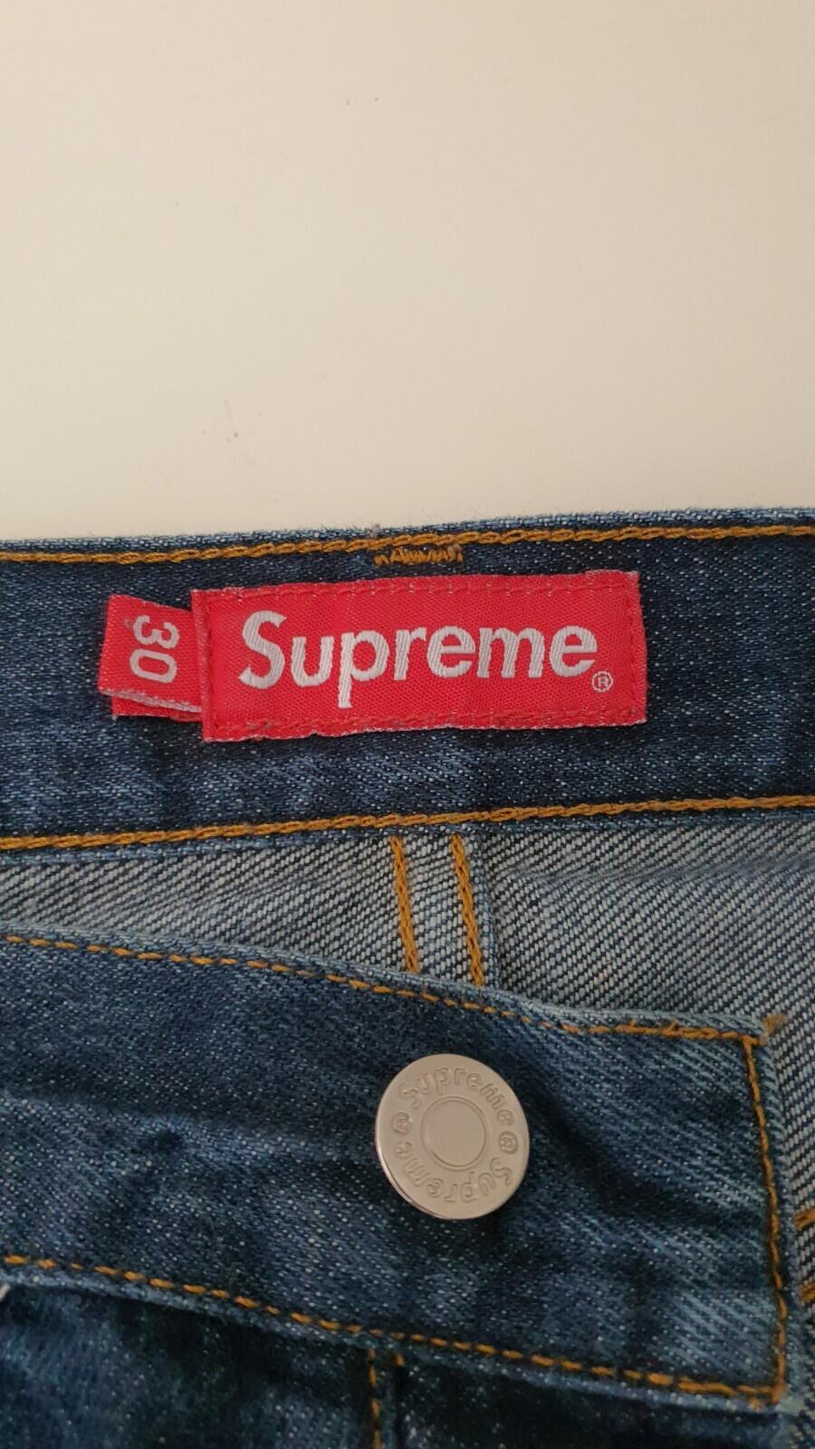 Supreme denim jeans size 30 W30 L30 slim blue Made In U.S.A Trousers