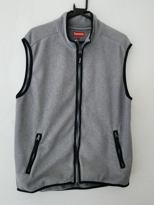 Chaleco Supreme Polartec FW15 Talla XL Gris Sin mangas Forro polar