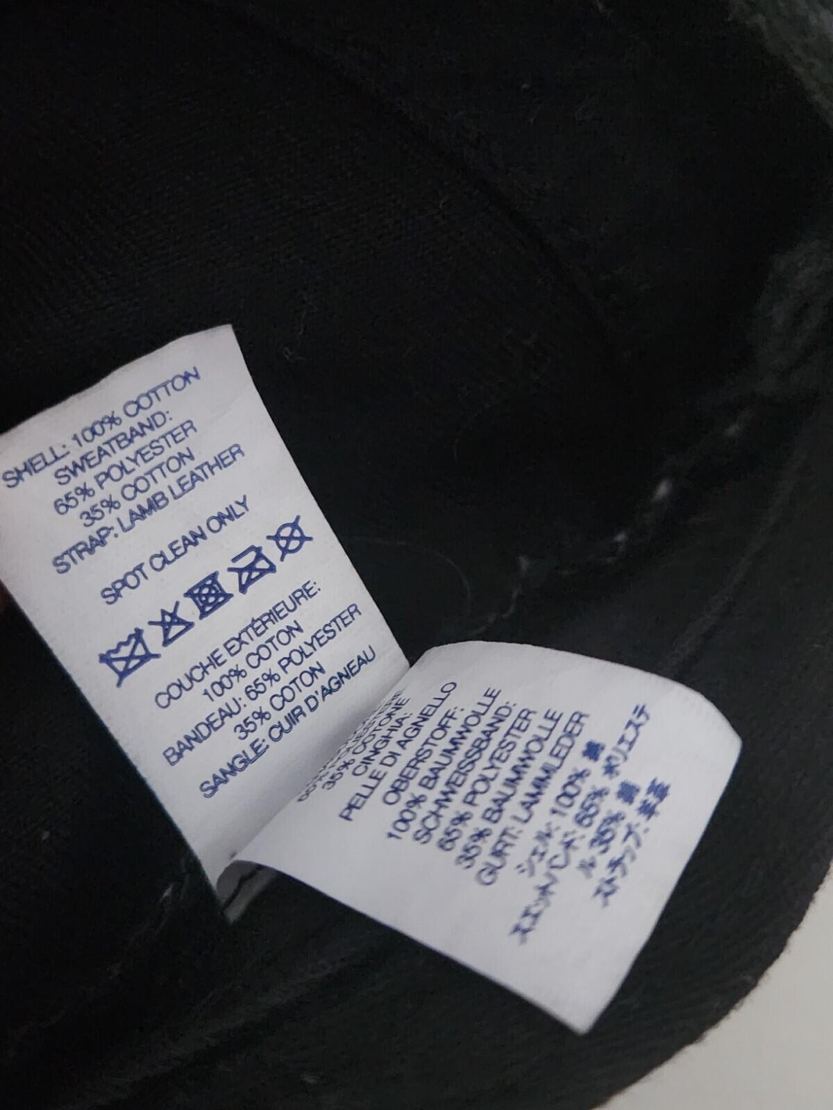FW23 Supreme Washed Chino Twill Camp Cap Black Leather Strap Hat