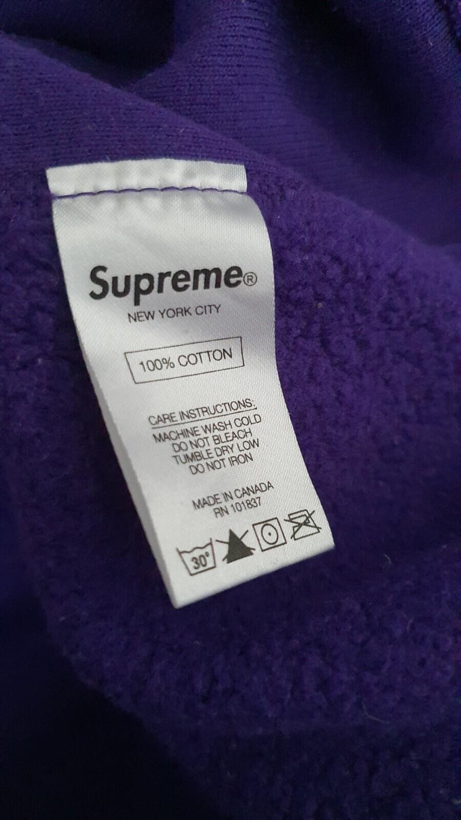 SS16 Supreme x Black Sabbath Hooded Sweatshirt Purple Size L