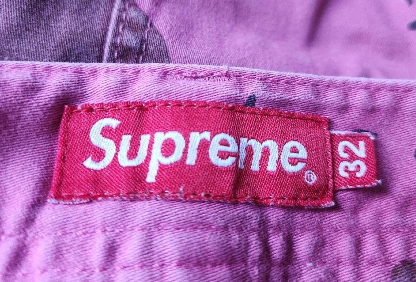 SS21 Supreme overdyed Camo Cargo Short Pink Size 32 Large