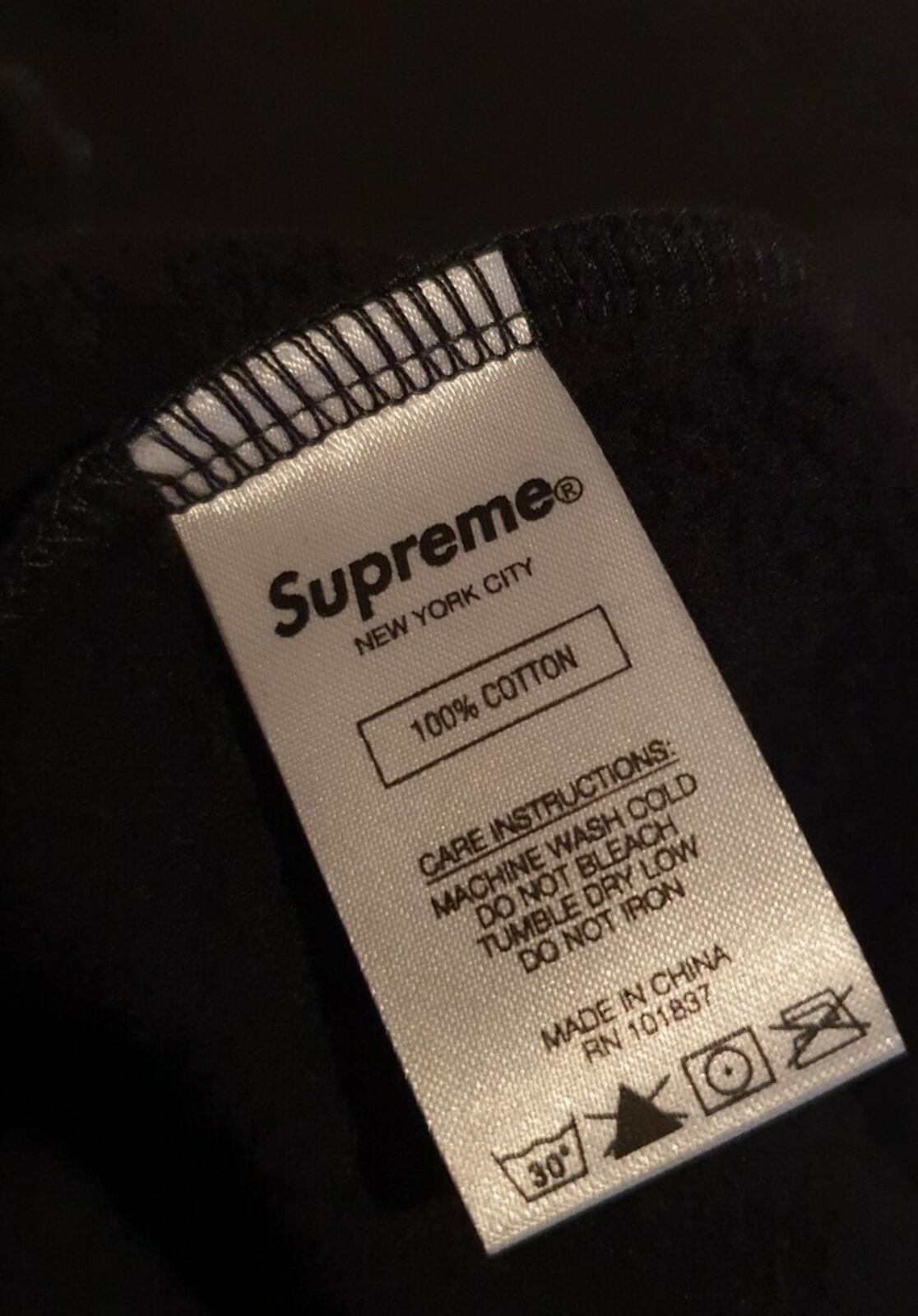 SS19 Supreme Rib Stripe black crewneck size M medium sweatshirt New With Tag