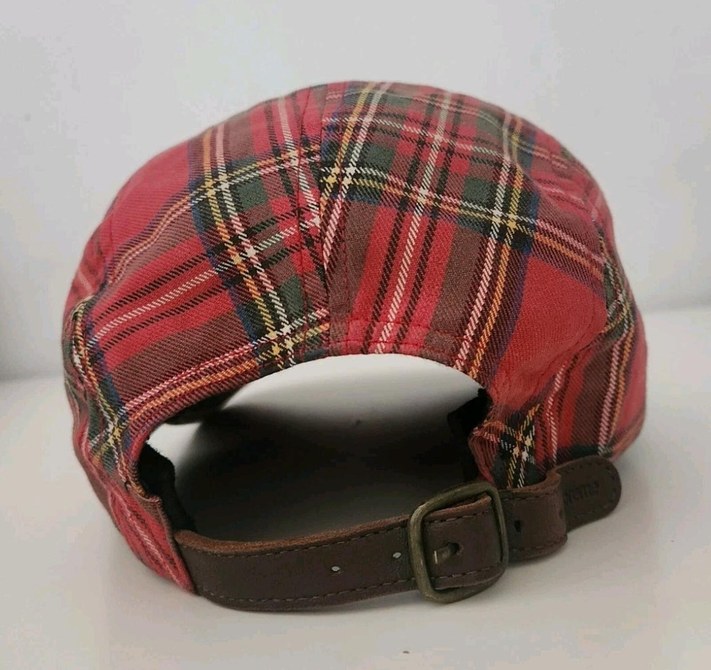 FW20 Supreme Washed Chino Twill Camp Cap Tartan